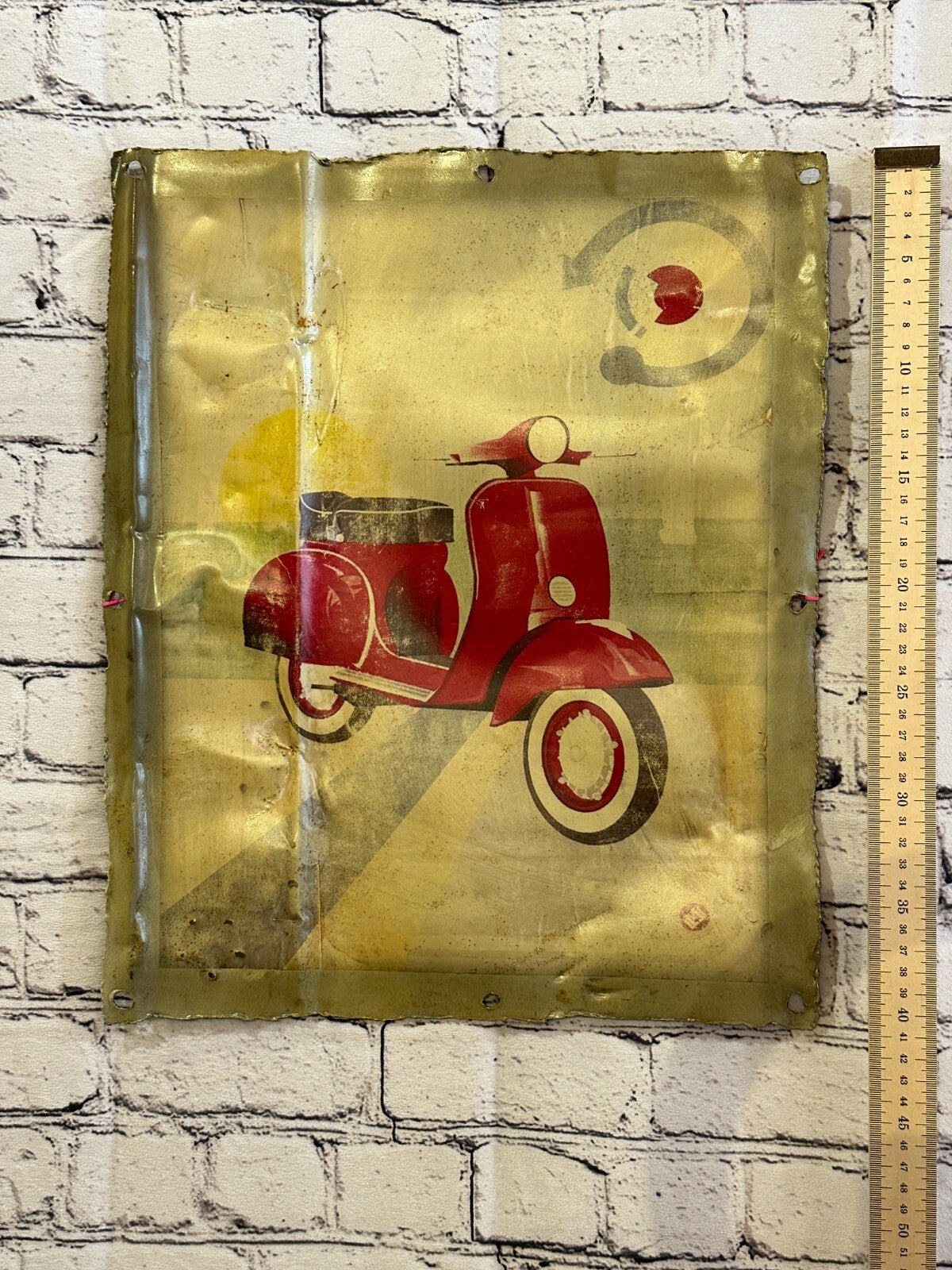 Scooter Moped Poster Advert Wall Plaque 42cm x 36cm Vintage Retro Tin Sign