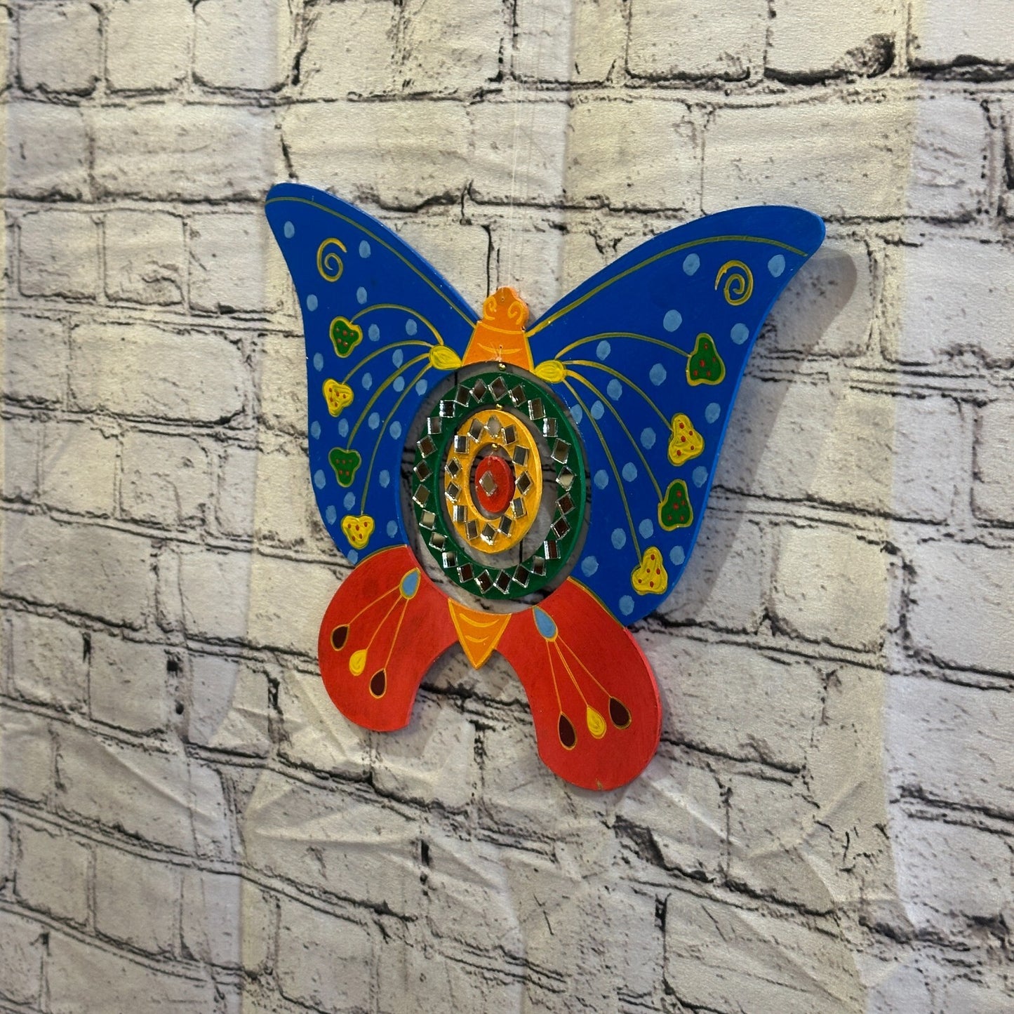 30cm Colourful Butterfly Hanging With Mirrors Window Suncatcher Indoor Mobile