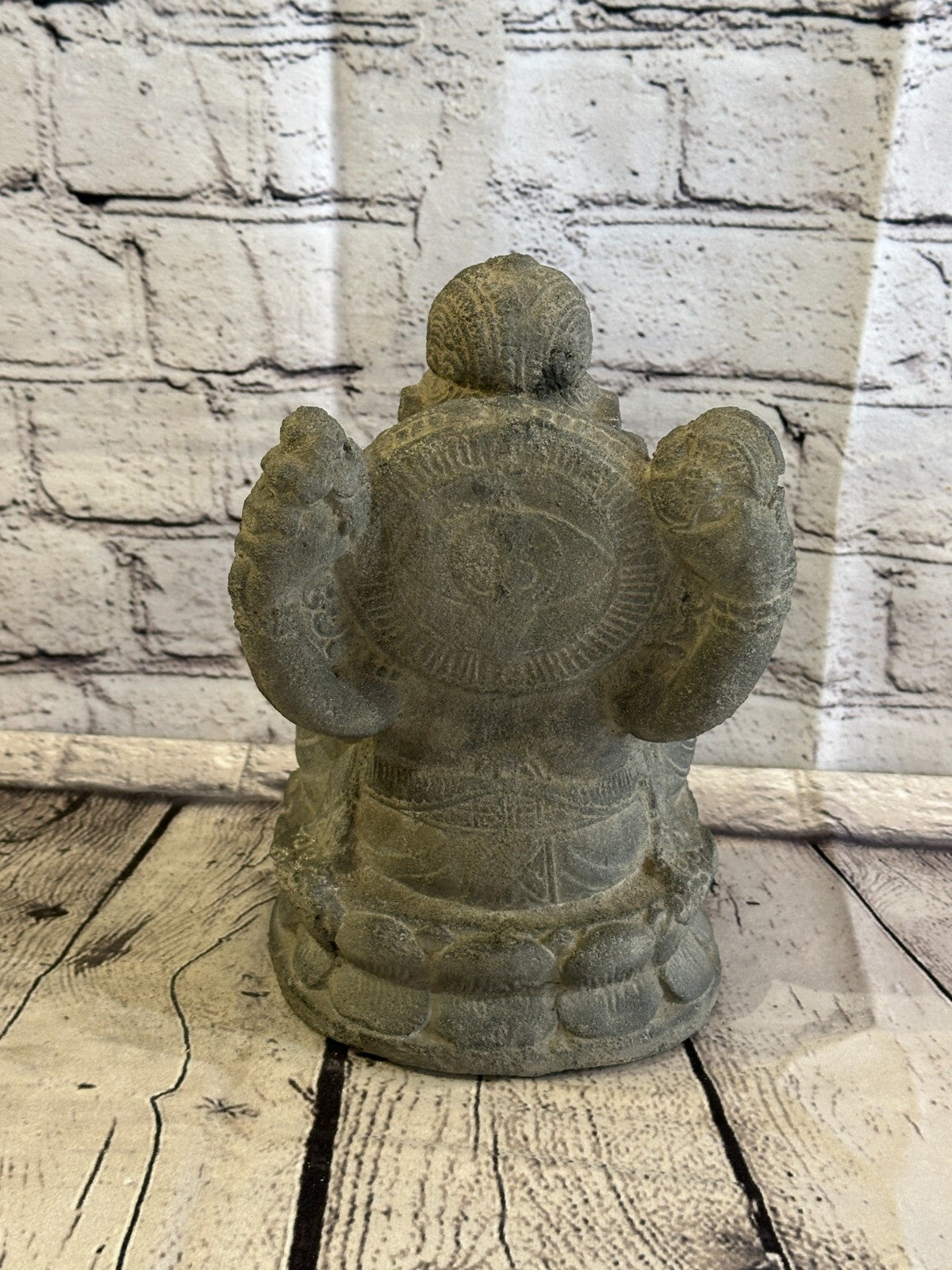 Small Ganahsa Stone Garden 20cm x 15cm Ornament Outdoor Indoor Statue Hindu