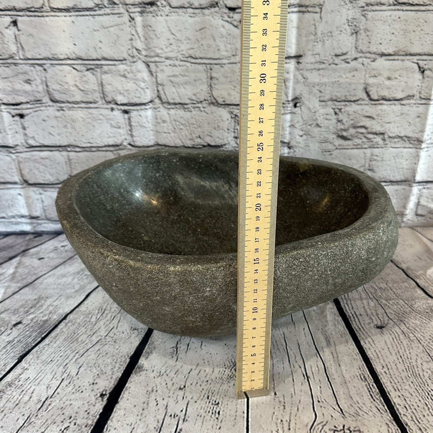34cm x 26cm River Stone Sink Basin Bowl Natural for Bathroom Washroom Oval No 8