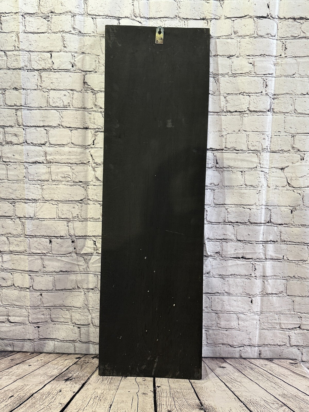 100cm x 30cm Tall Buddha 2 Faces Silver Wooden Wood Panel Wall Art Plaque