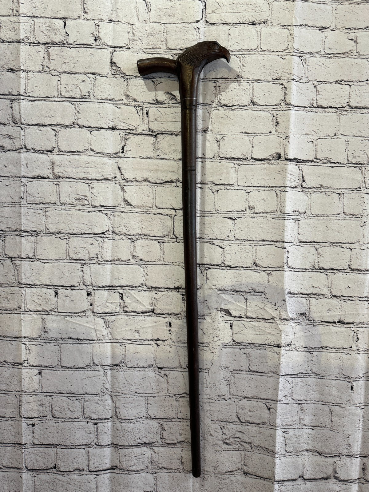 Eagle Head 90cm Tribal African Walking Stick Cane Hand Carved Dark Wood
