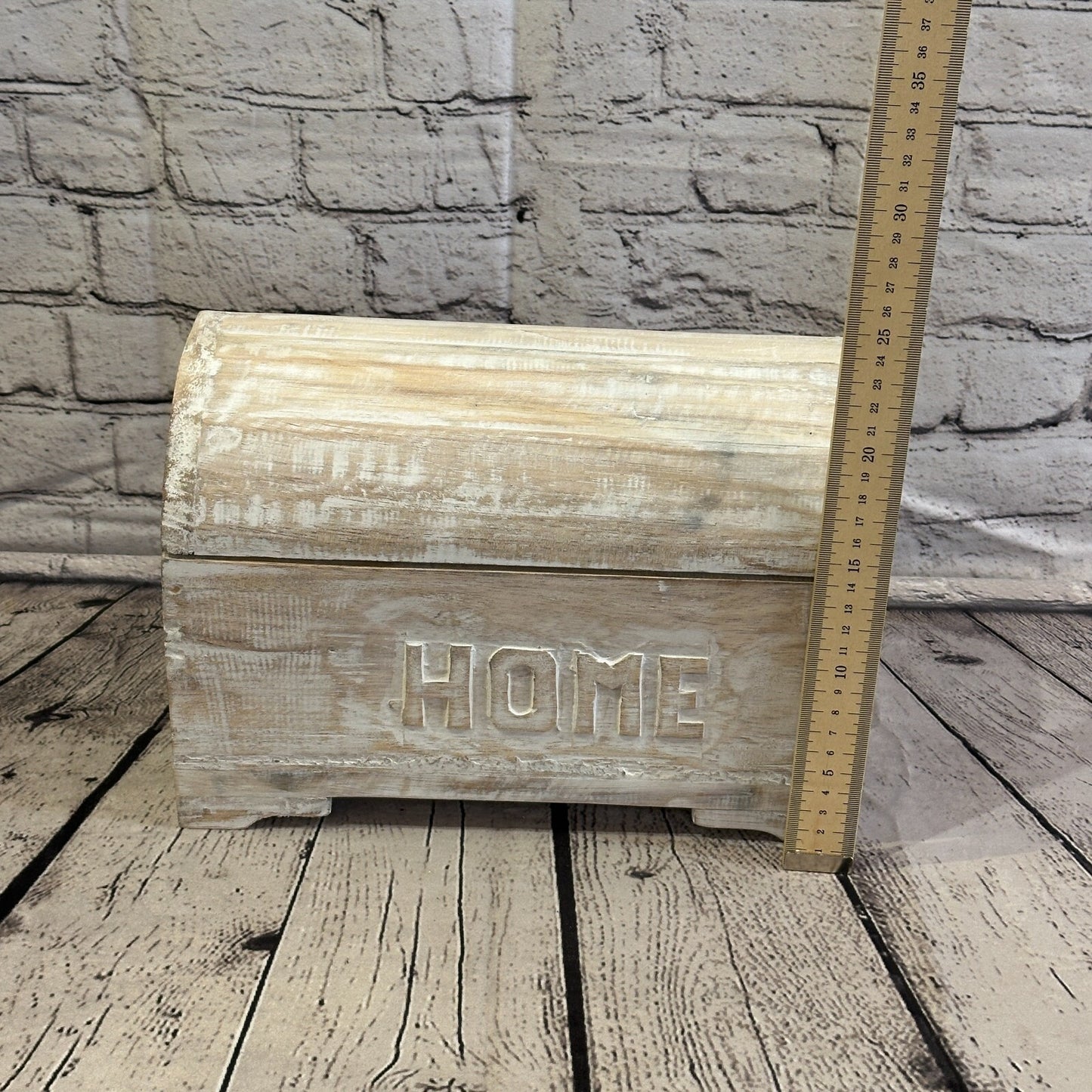 30cm x 20cm x 14cm White Home Wood Box Wooden Chest Storage Craft Handles Lid