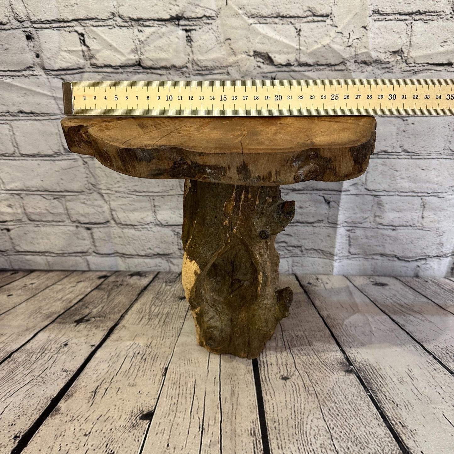 30cm x 28cm Teak Root Wood Mushroom Coffee Table Side Table Home Furniture No 1