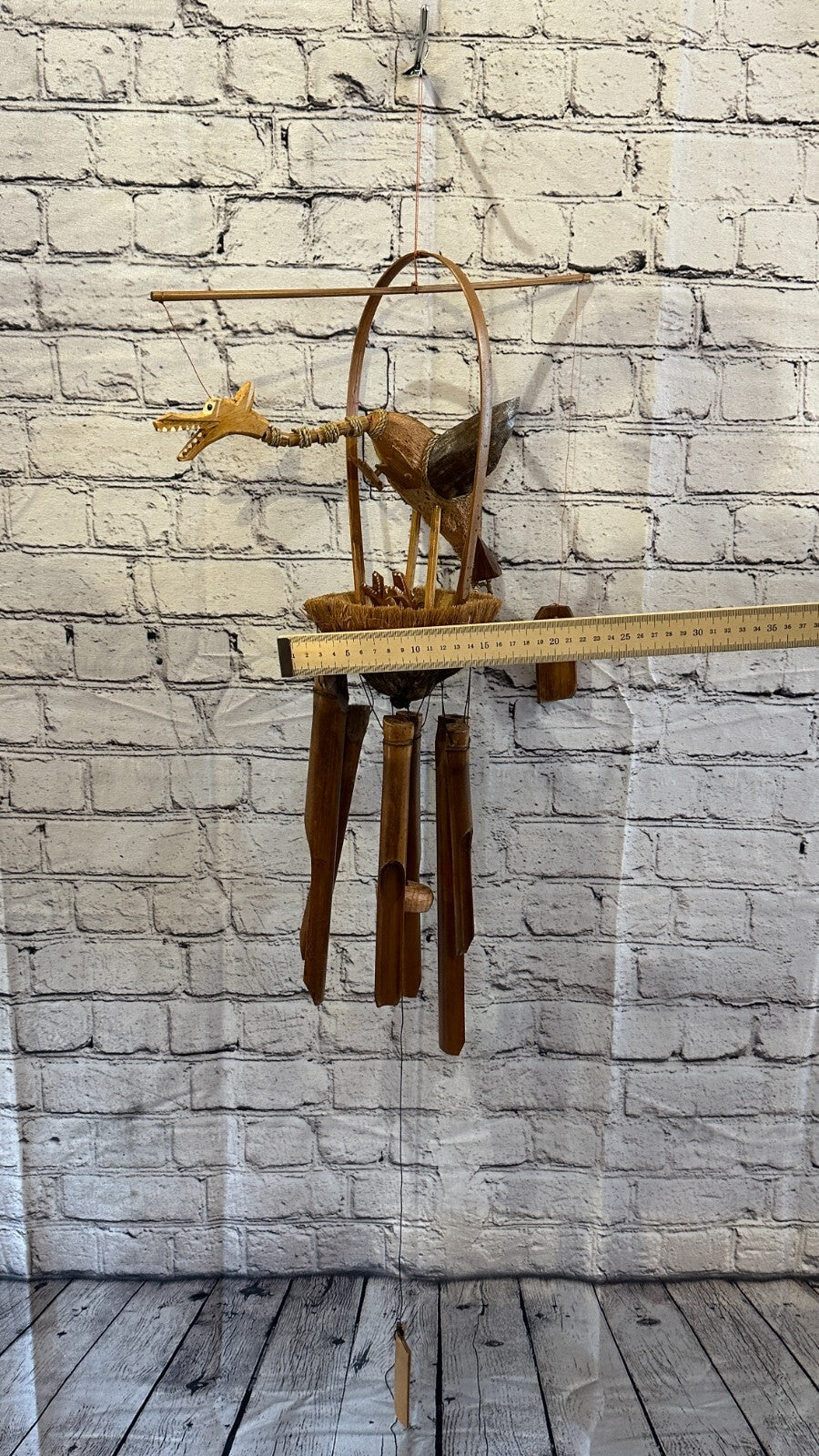 Dragon Nest With Chimes Bamboo Windchime 60cm Garden Gift Summer Handmade Chimes