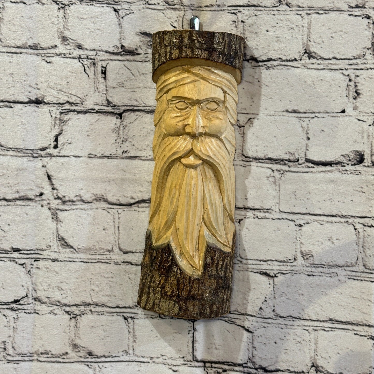Forest Man Of The Woods 30cm Hand Carved Wizard Tree Trunk Wood Fairtrade