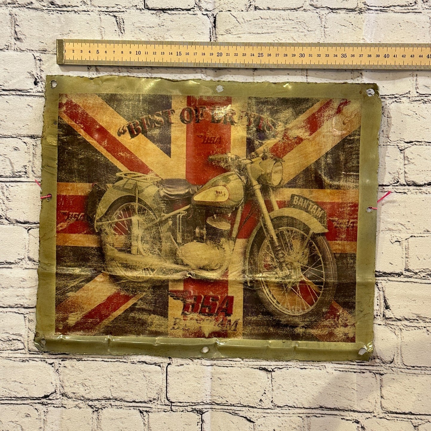 Bantam Motorbike Poster Advert Wall Plaque 42cm x 36cm Vintage Retro Tin Sign