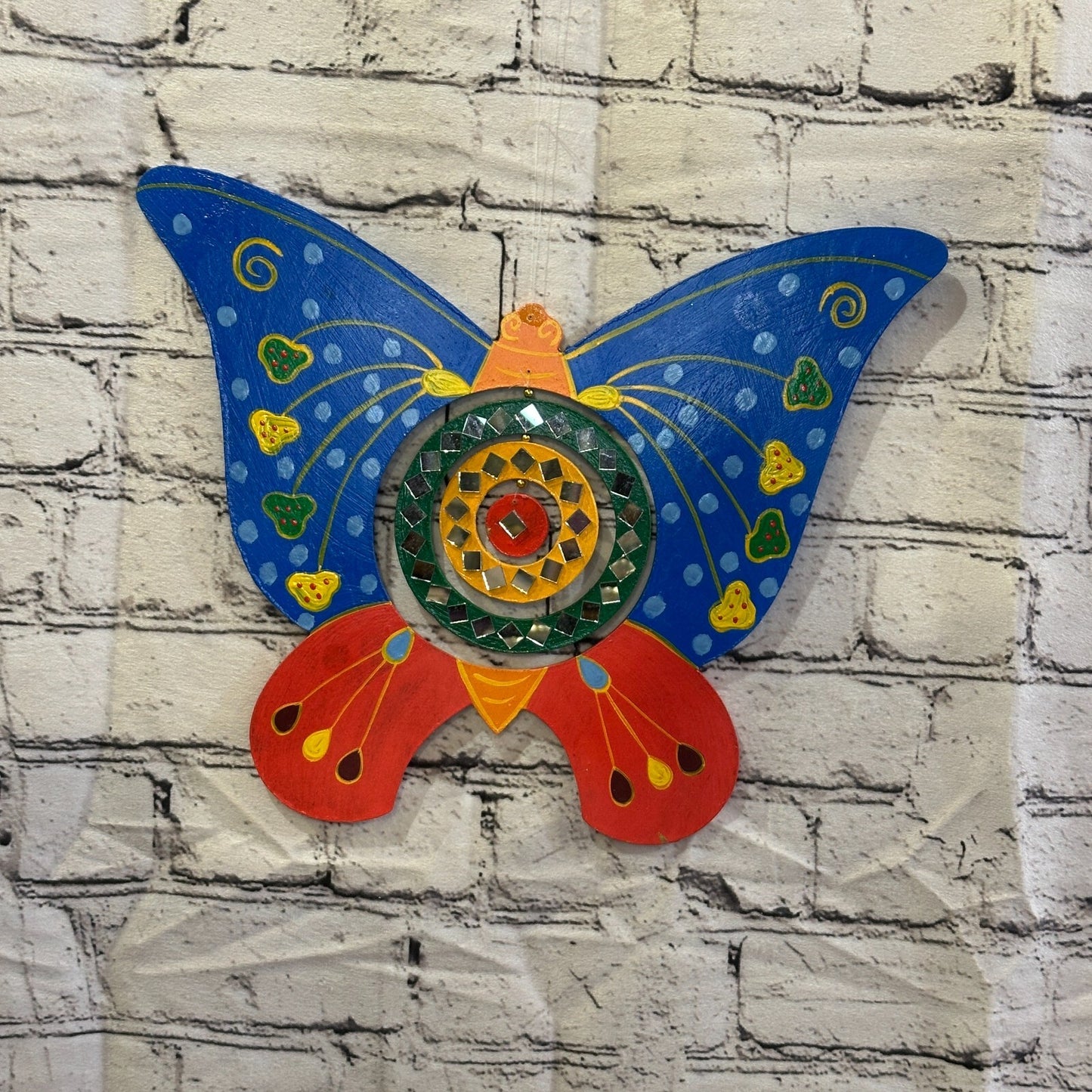 30cm Colourful Butterfly Hanging With Mirrors Window Suncatcher Indoor Mobile