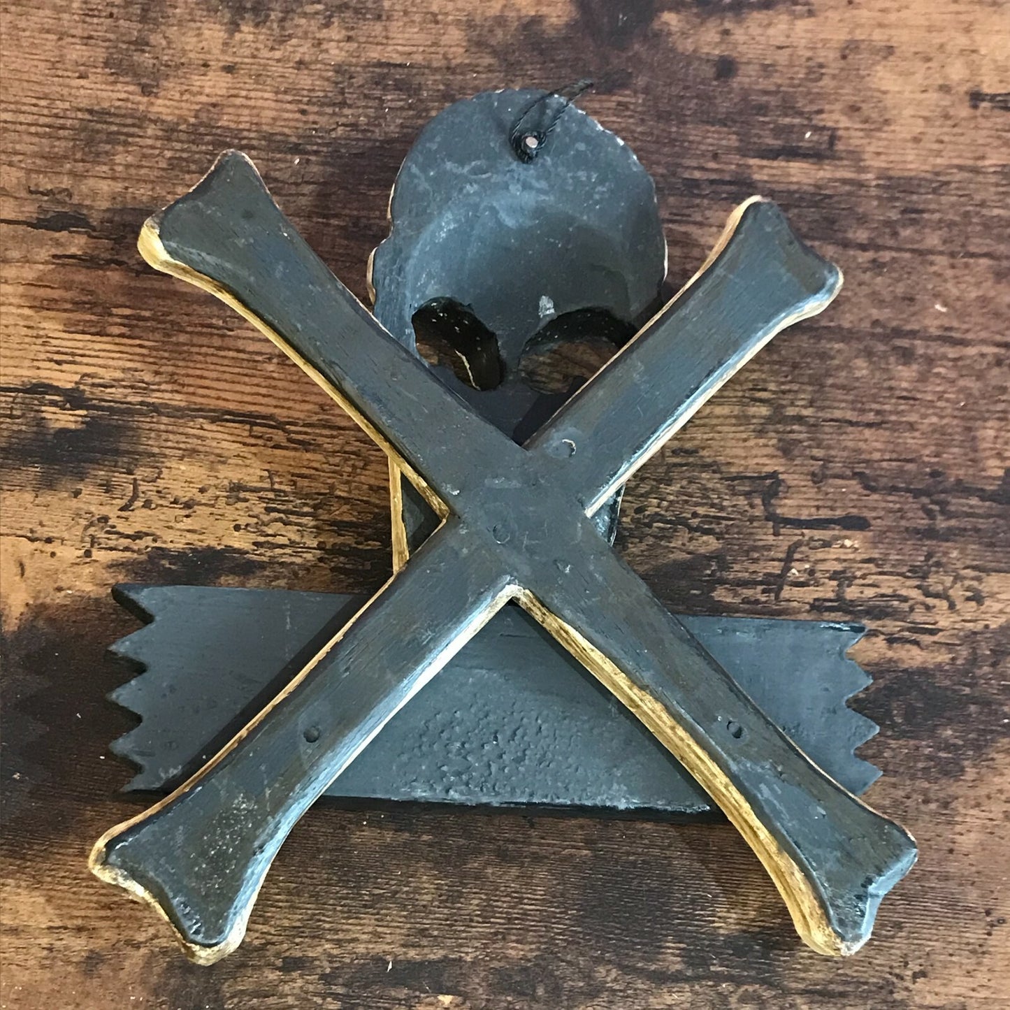 Skull & Crossbones No Boys Pirate Sign Door Plaque 20cm x20cm Handmade Wood