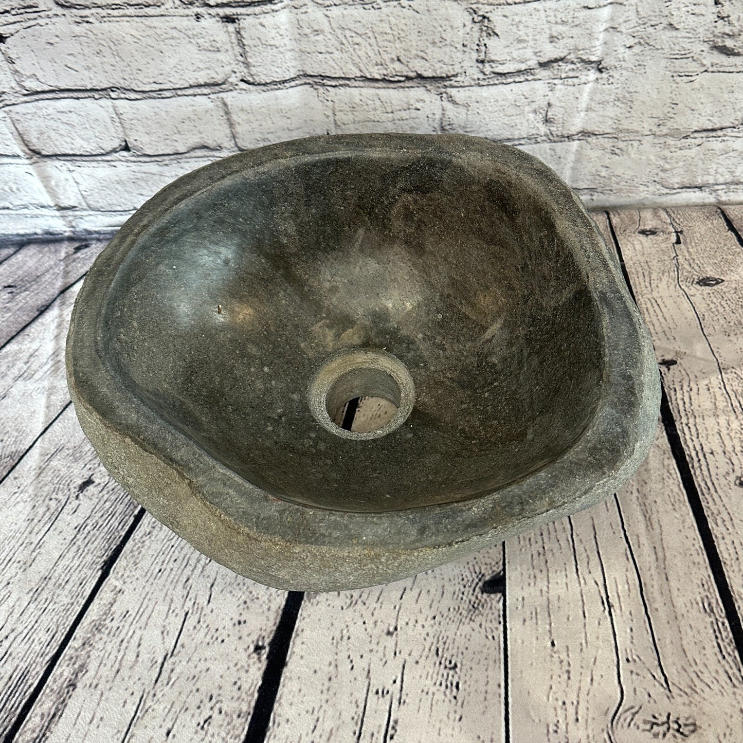 30cm x 25cm River Stone Sink Basin Bowl Natural for Bathroom Washroom Oval No 11