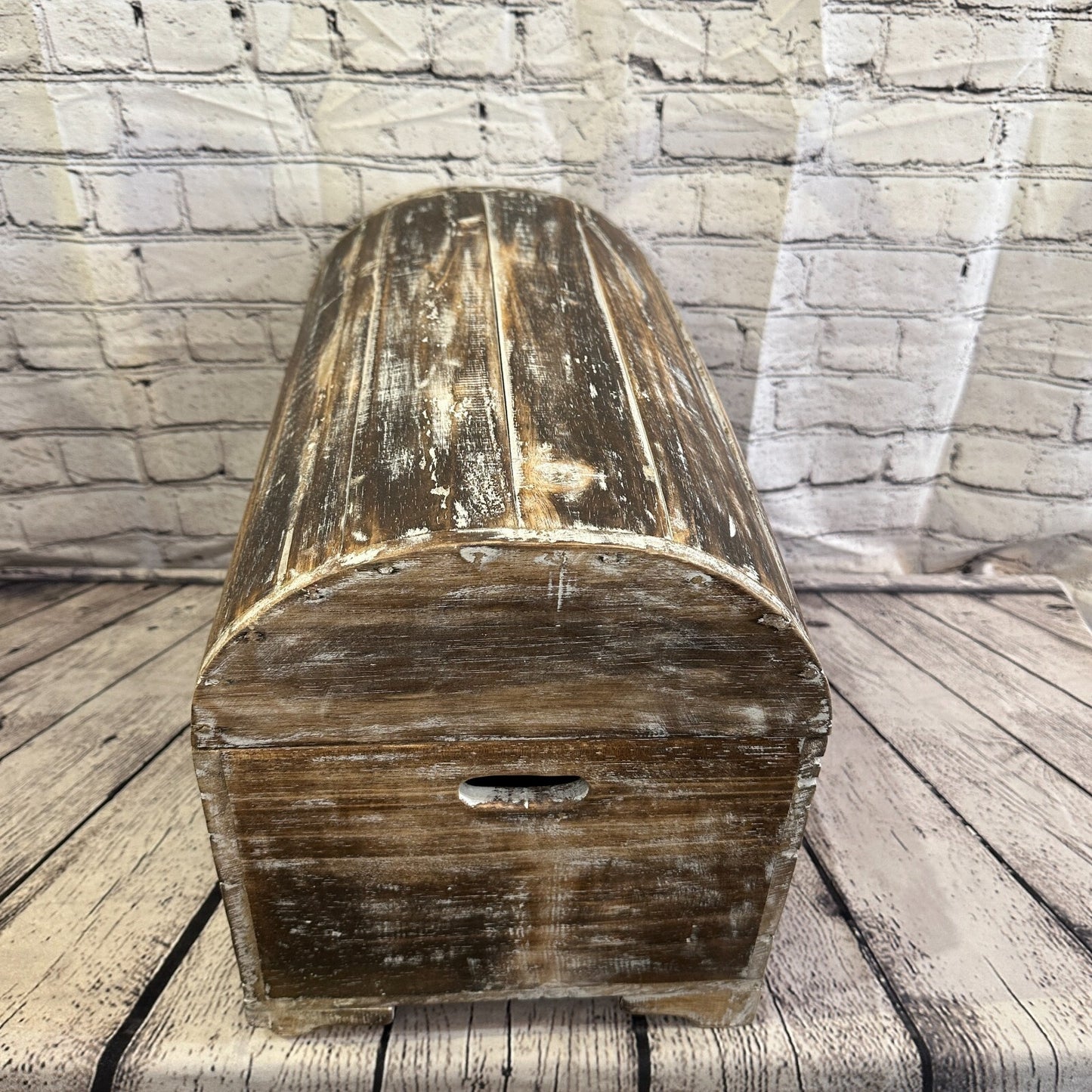 50cm x 35cm x 30cm Brown Home Wood Box Wooden Chest Storage Craft Handles Lid