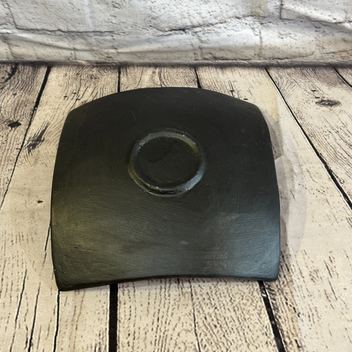 20cm Black Square Mosaic Handmade Ceramic Glass Tile Bowl Fruit