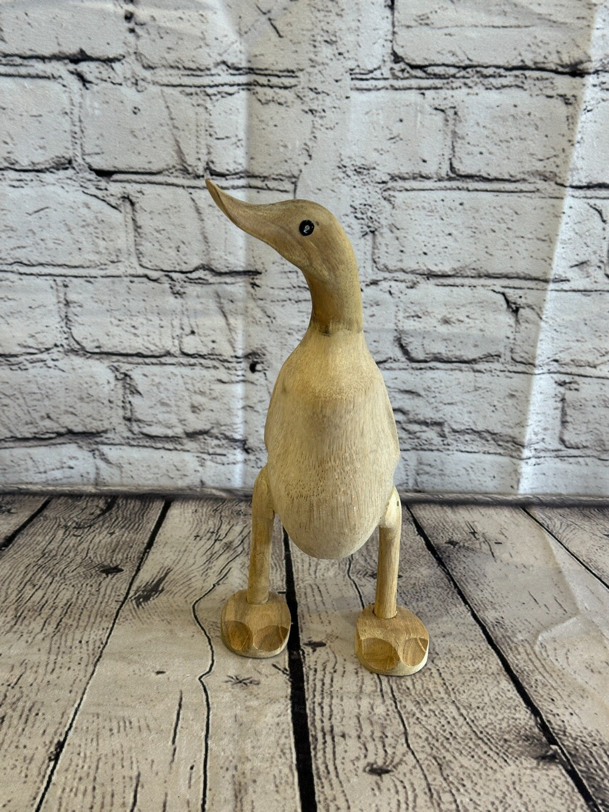 Looking Right 25cm Tall Wooden Hairy Duckling Baby Duck Bamboo Root Fairtrade