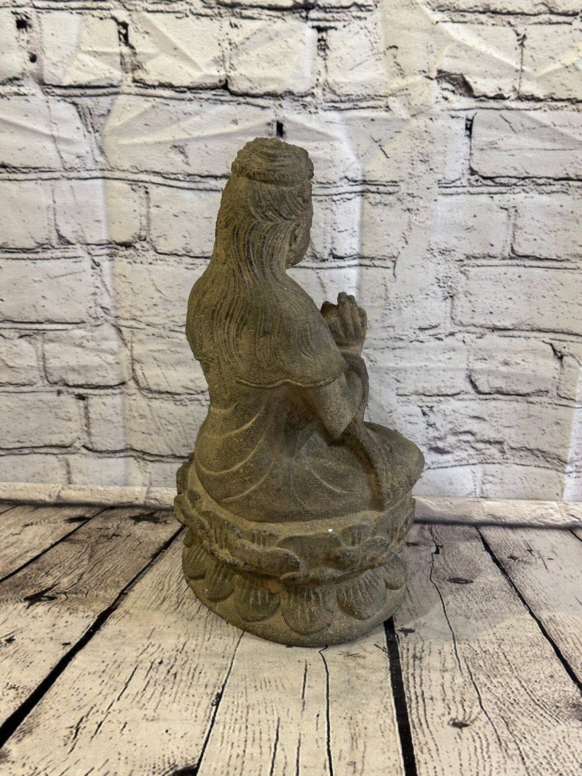 Quan Yin Stone Garden 35cm x 15cm Ornament Outdoor Indoor Statue Hindu