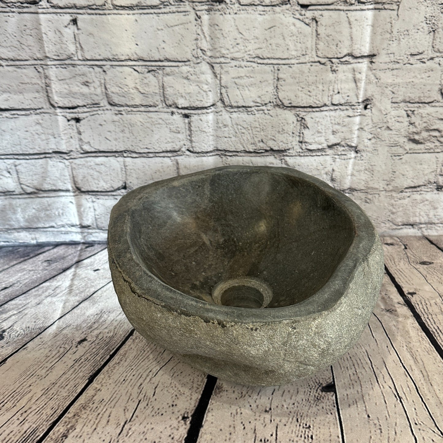 30cm x 25cm River Stone Sink Basin Bowl Natural for Bathroom Washroom Oval No 11