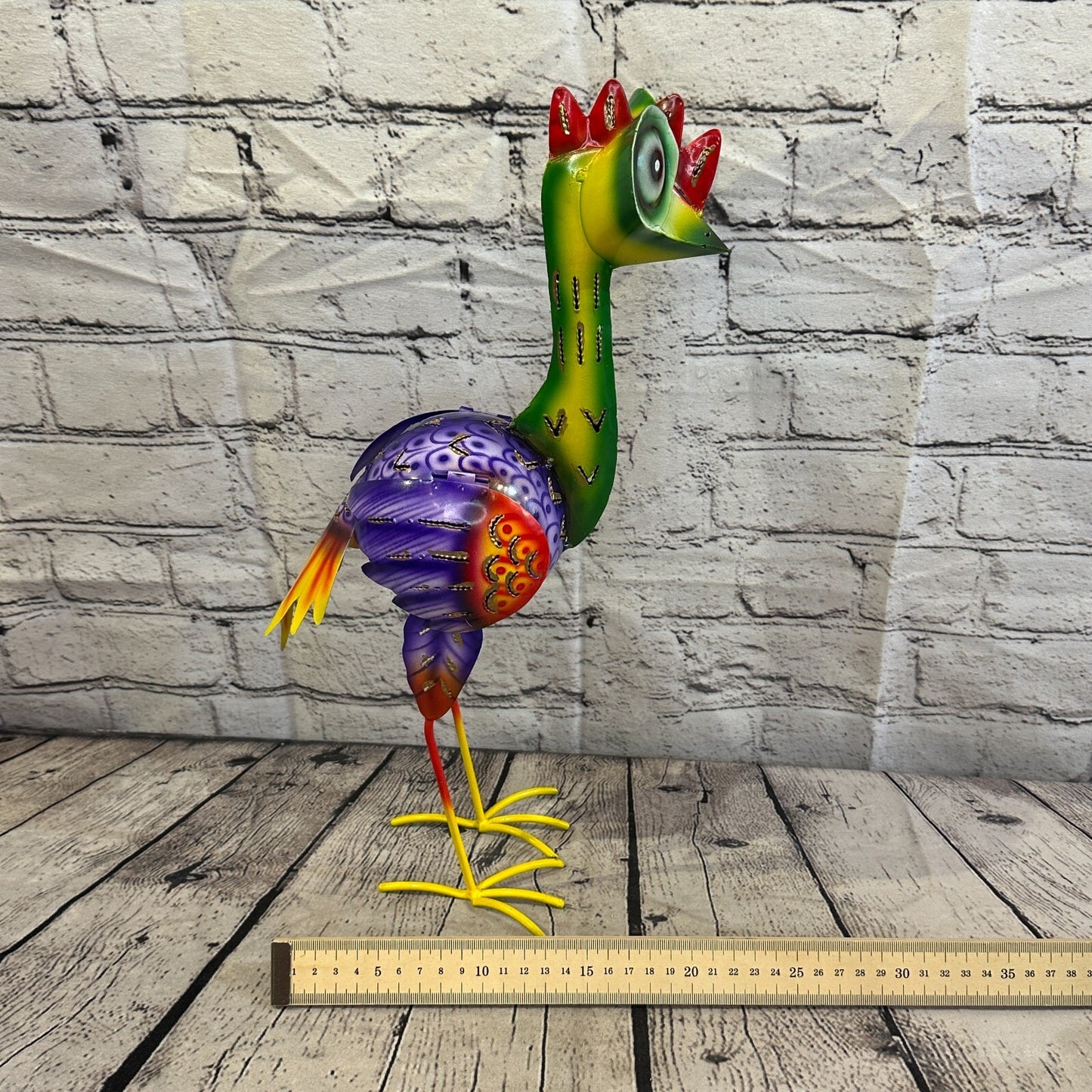 40cm x 20cm Purple Colour Emu Ostrich Cartoon Ornament Painted Statue Holder