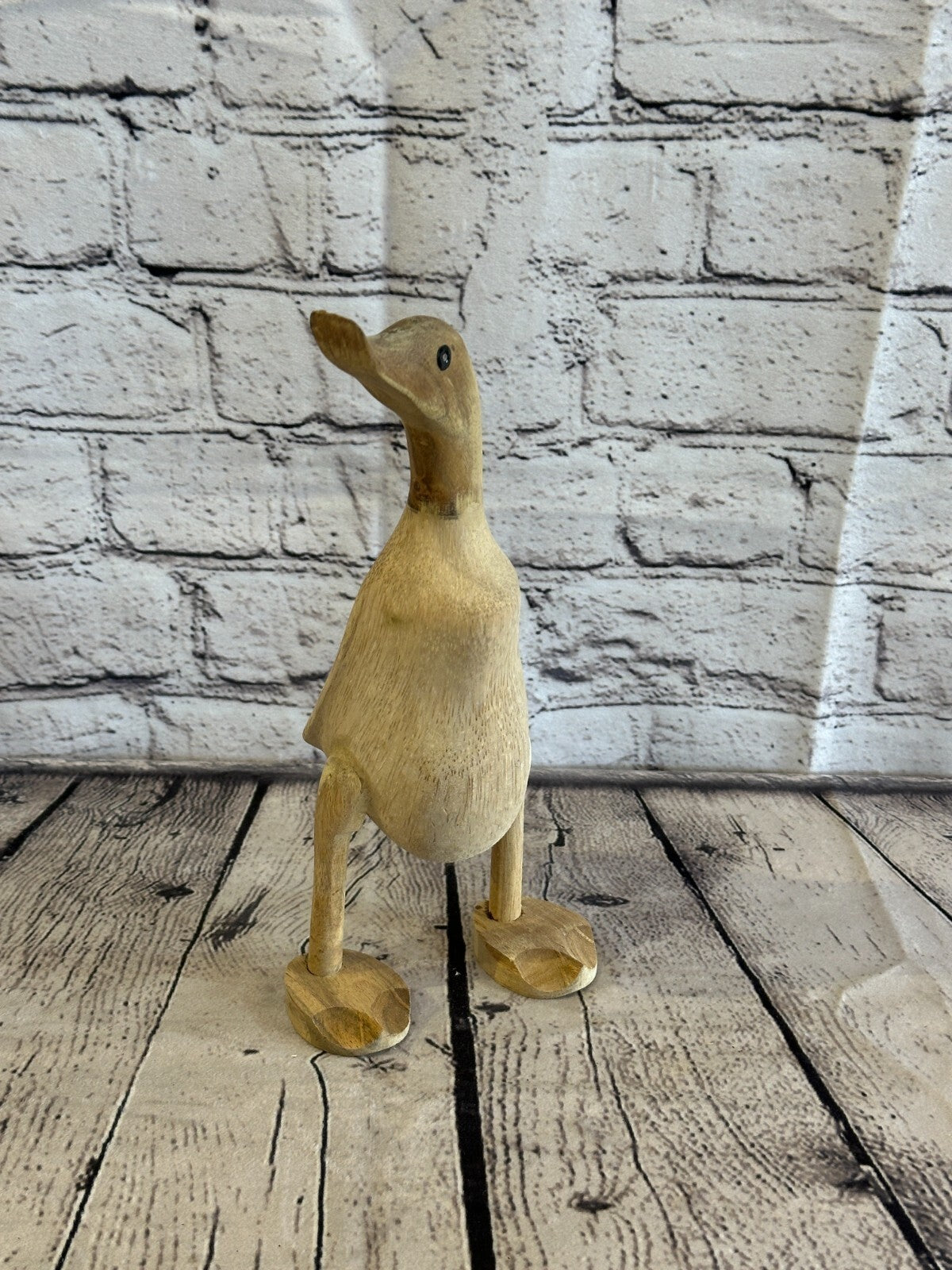 Looking Right 25cm Tall Wooden Hairy Duckling Baby Duck Bamboo Root Fairtrade