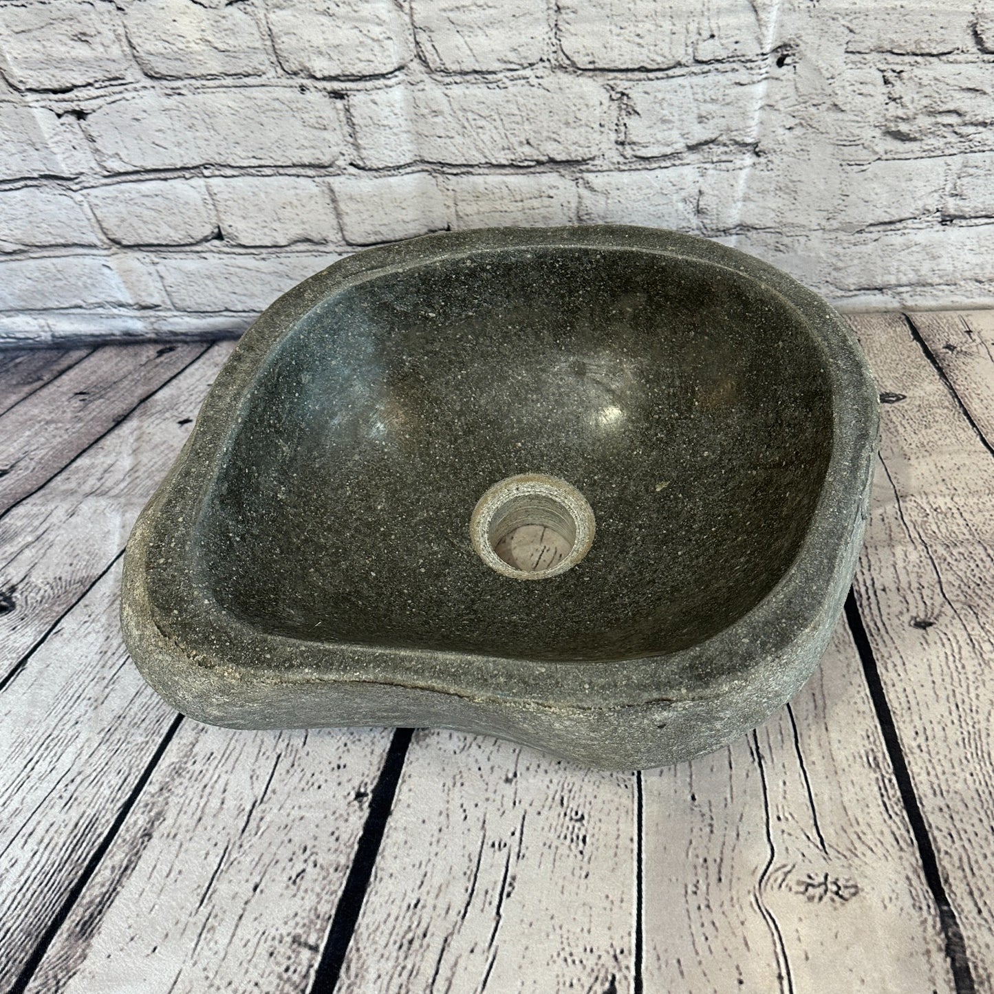 32cm x 27cm River Stone Sink Basin Bowl Natural for Bathroom Washroom Oval No 3
