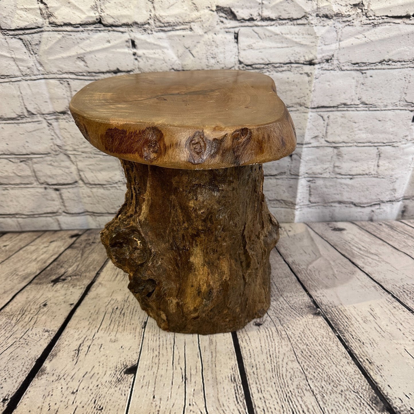 27cm x 20cm Teak Root Wood Mushroom Coffee Table Side Table Home Furniture No 2
