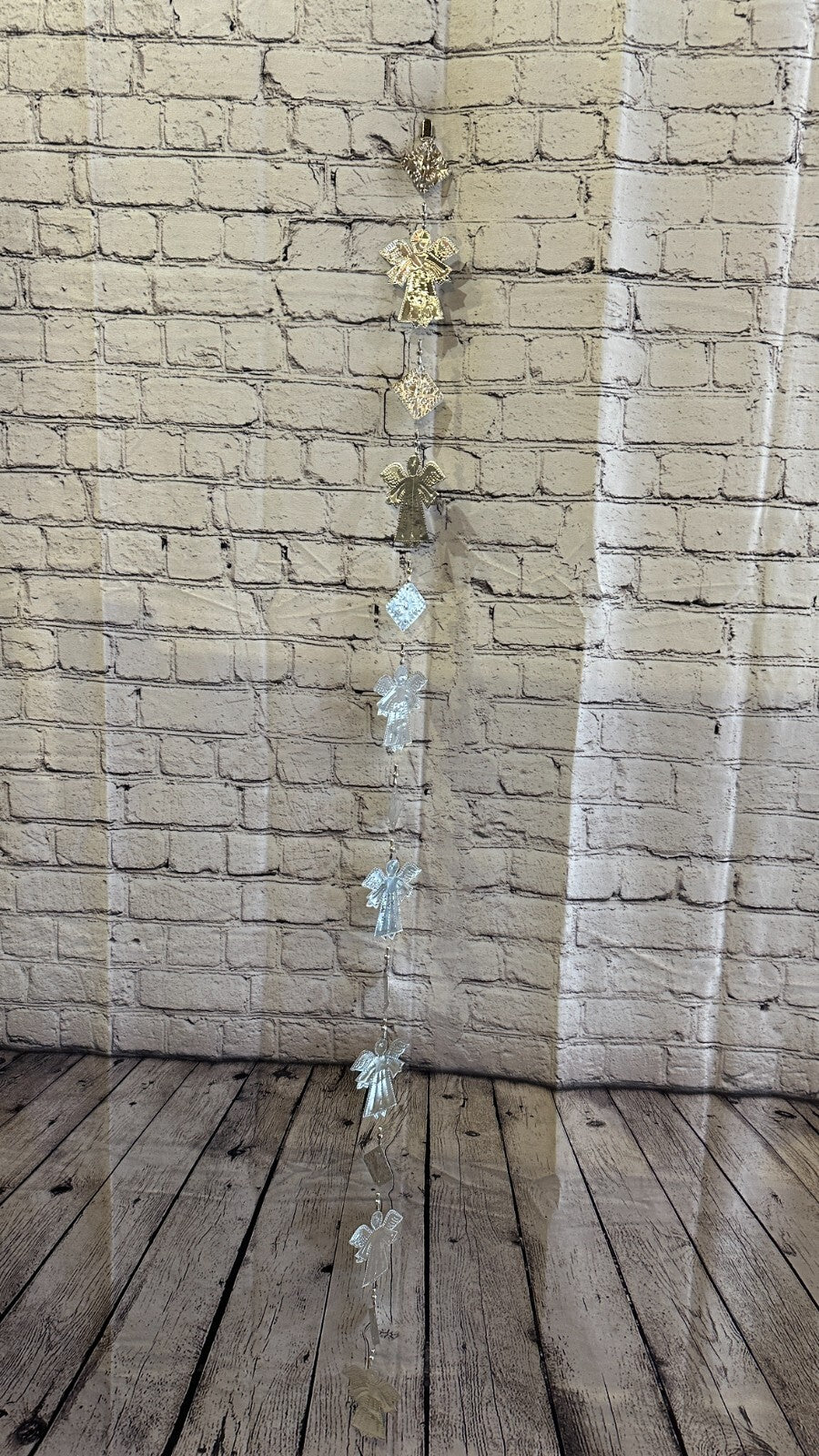 Aluminium Stamped Sitting Angel String Wall Hangings Home Decoration