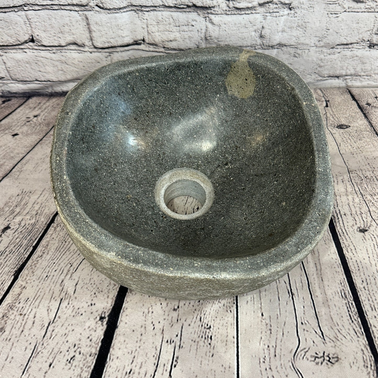 25cm x 25cm River Stone Sink Basin Bowl Natural for Bathroom Washroom Oval No 26