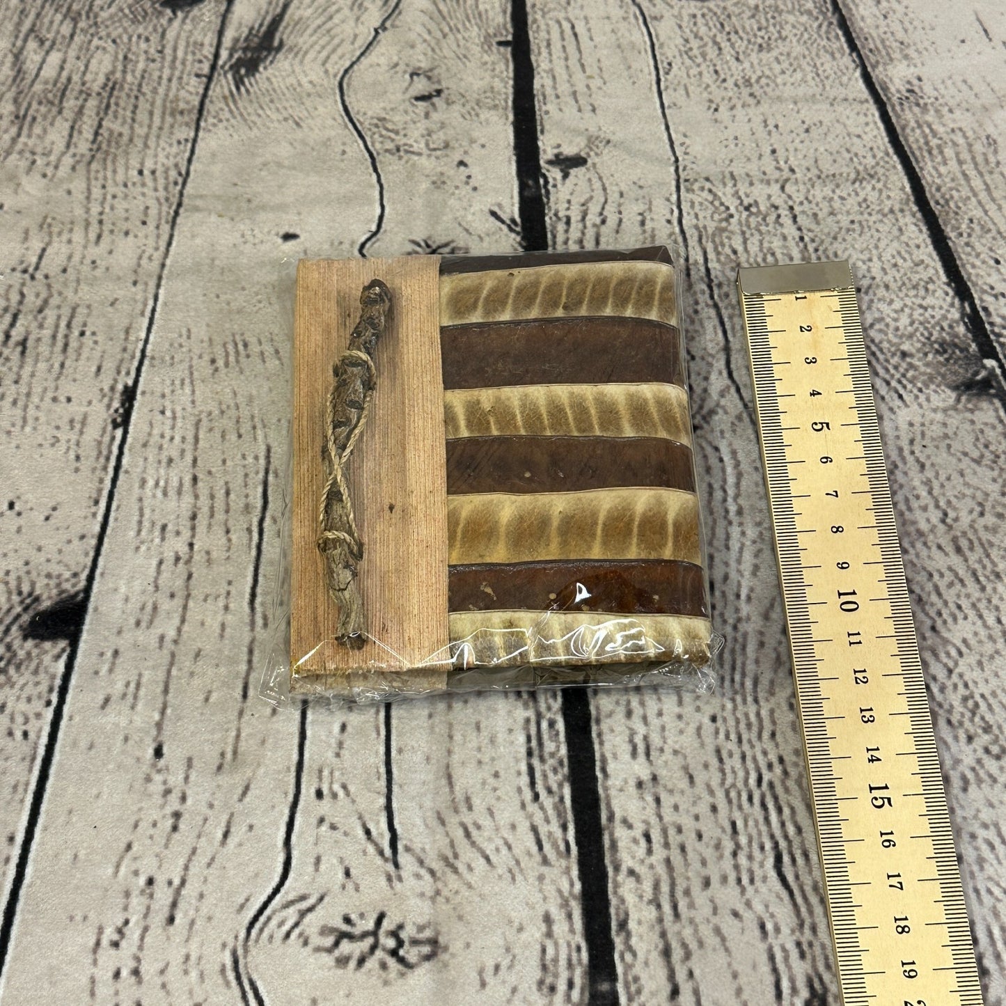 Natural Leaf Note Book 12cm x 10cm With Paper Made From Bamboo Pulp Design 1