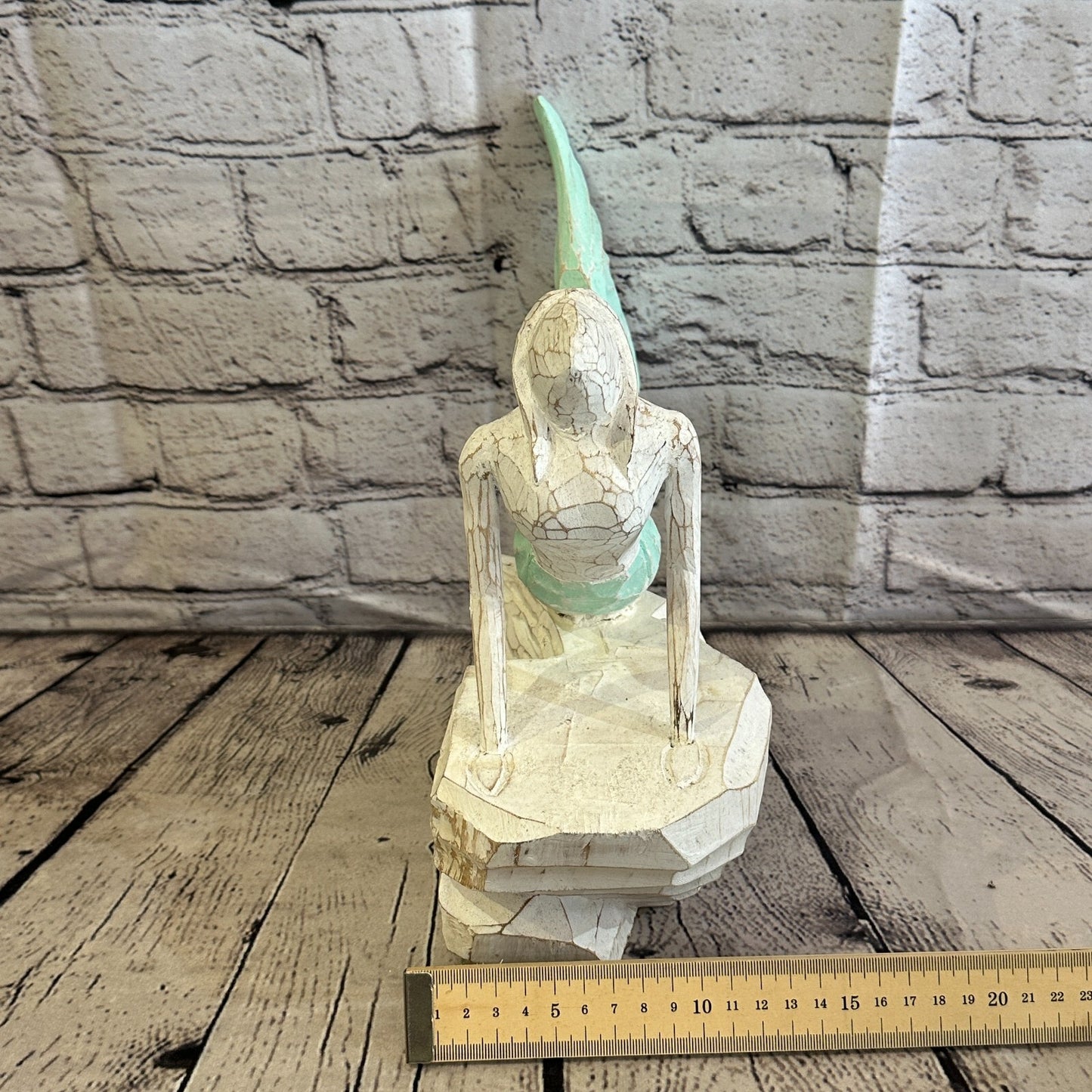 25cm Laying Front Wooden Mermaid Wall Decor Nautical Wood Mermaid Wall Sculpture