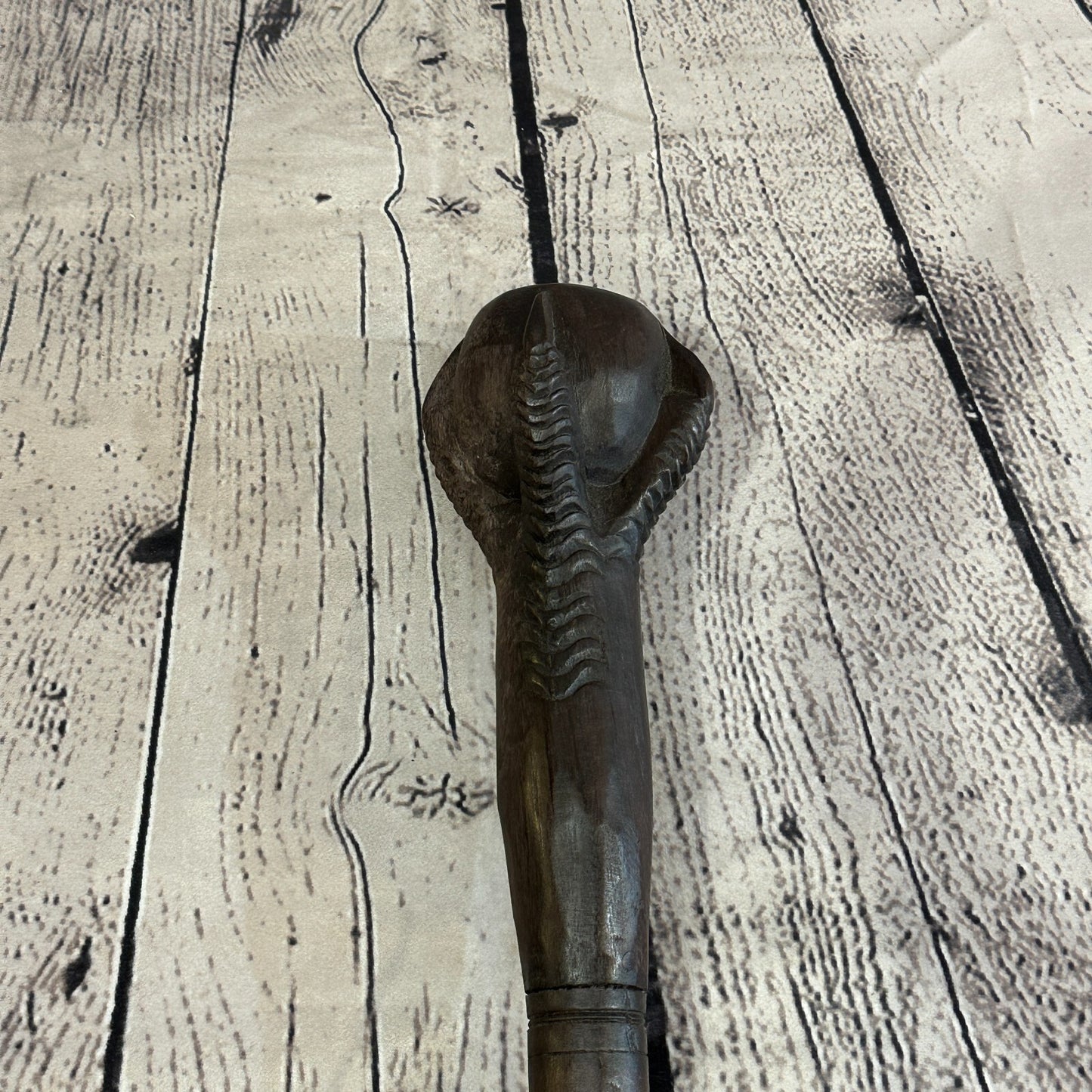 Ball & Eagle Claw 90cm Tribal African Walking Stick Cane Hand Carved Dark Wood
