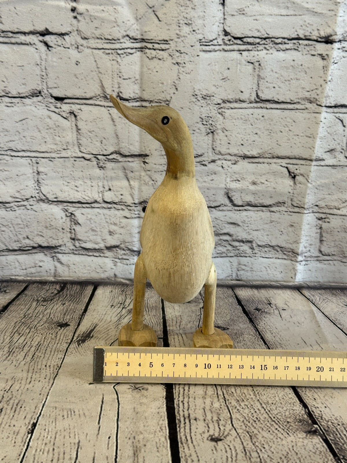 Looking Right 25cm Tall Wooden Hairy Duckling Baby Duck Bamboo Root Fairtrade