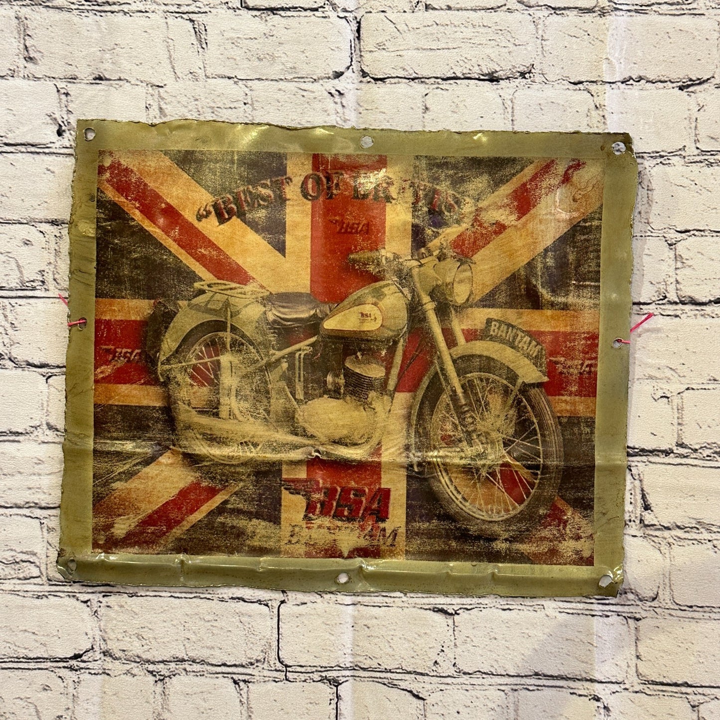 Bantam Motorbike Poster Advert Wall Plaque 42cm x 36cm Vintage Retro Tin Sign