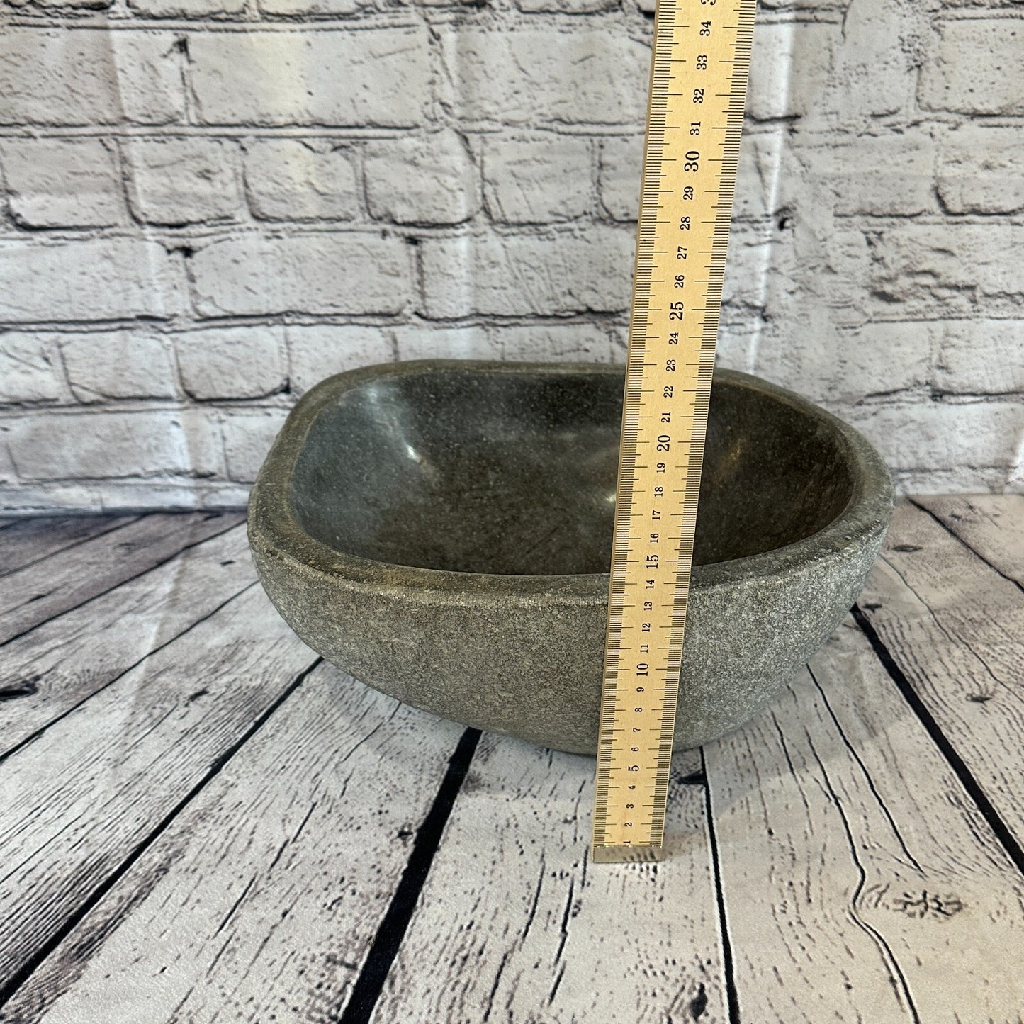 30cm x 27cm River Stone Sink Basin Bowl Natural for Bathroom Washroom Oval No 13