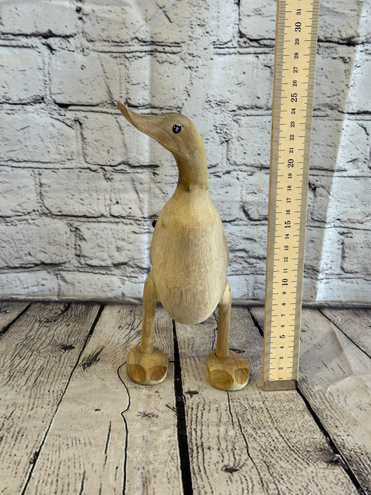 Looking Right 25cm Tall Wooden Hairy Duckling Baby Duck Bamboo Root Fairtrade