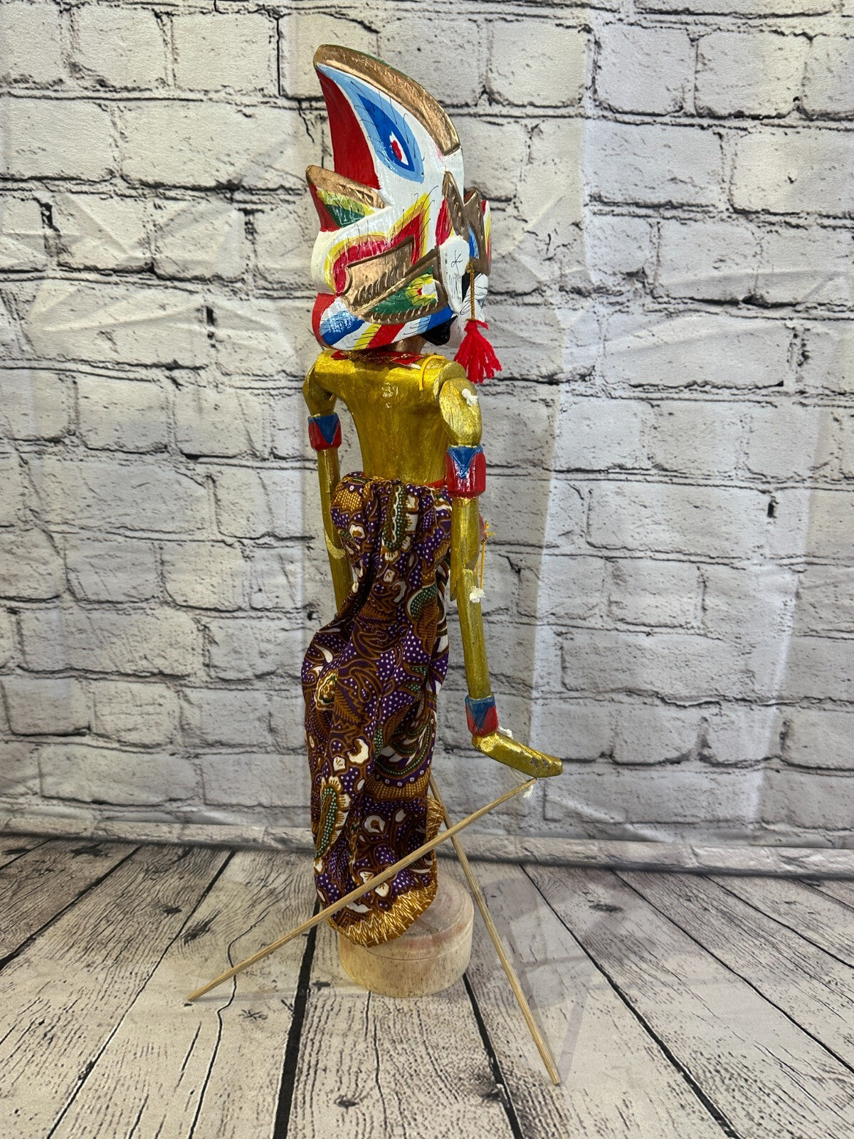 55cm Wayang Golek Traditional Stick Shadow Puppet Bali Java Indonesia Design 1