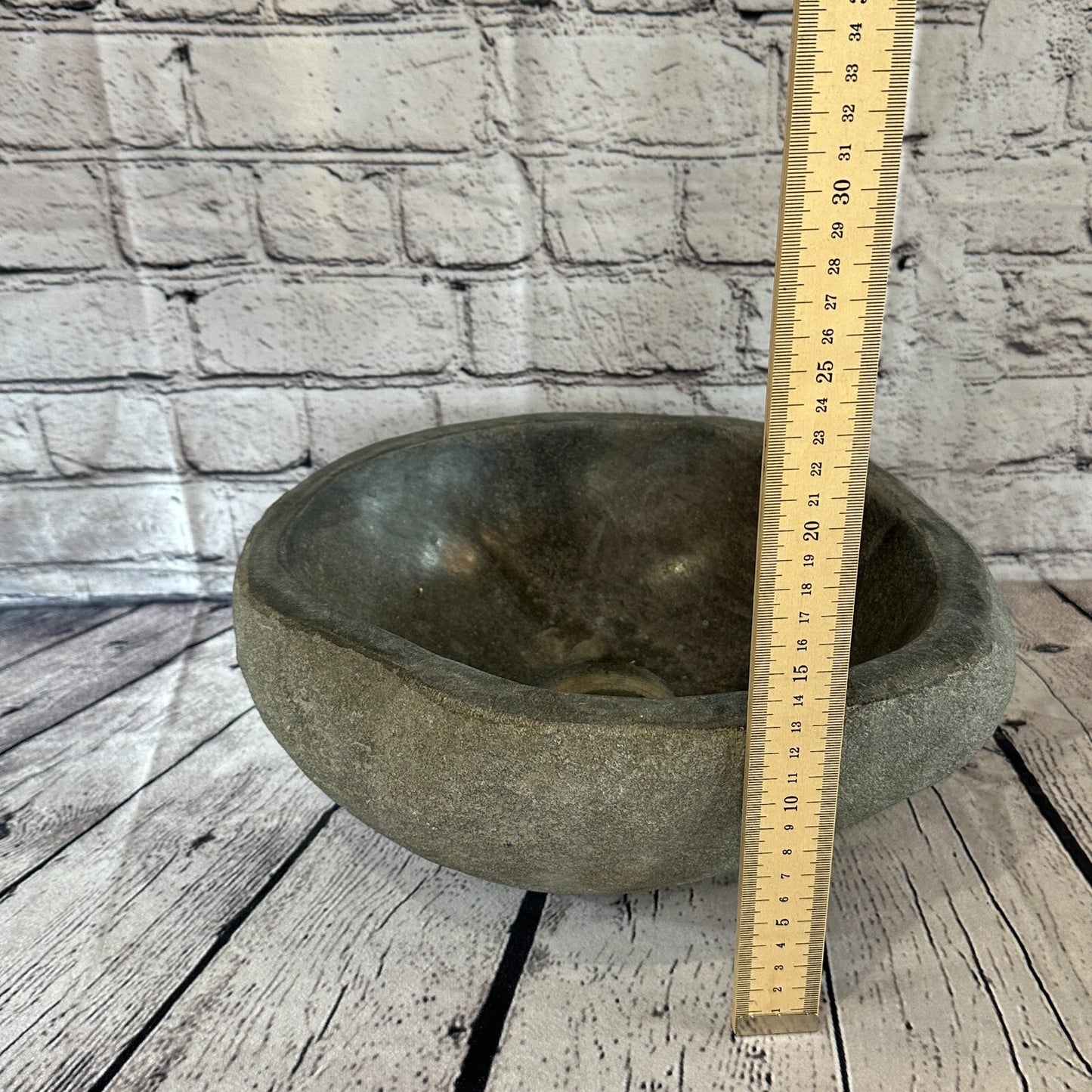 30cm x 25cm River Stone Sink Basin Bowl Natural for Bathroom Washroom Oval No 11