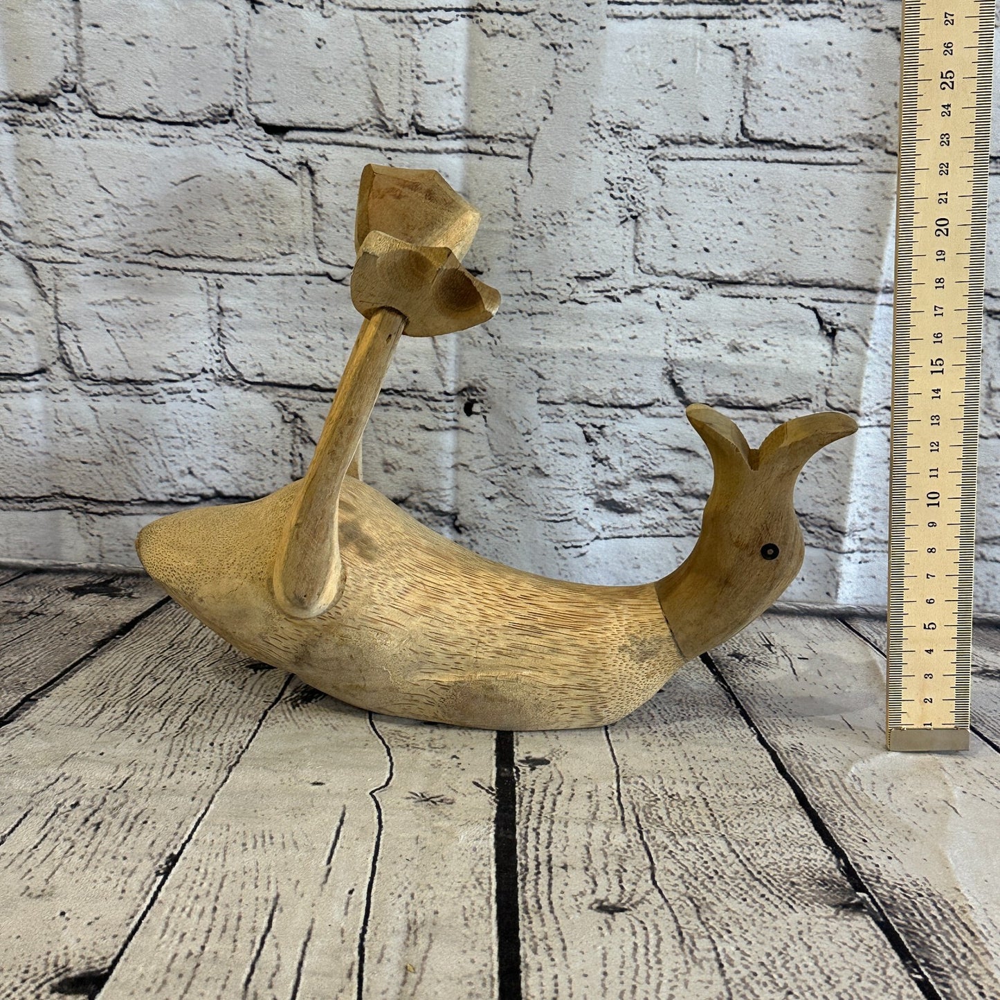 25cm x 20cm Wooden Drunk Duck Wine Bottle Holder Vintage Rustic Funny Gift