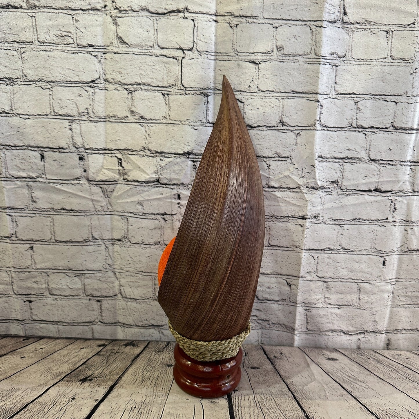 Orange Light Brown Natural 60cm Tall Leaf Lamp Twist LED UK Mains Plug Design 4
