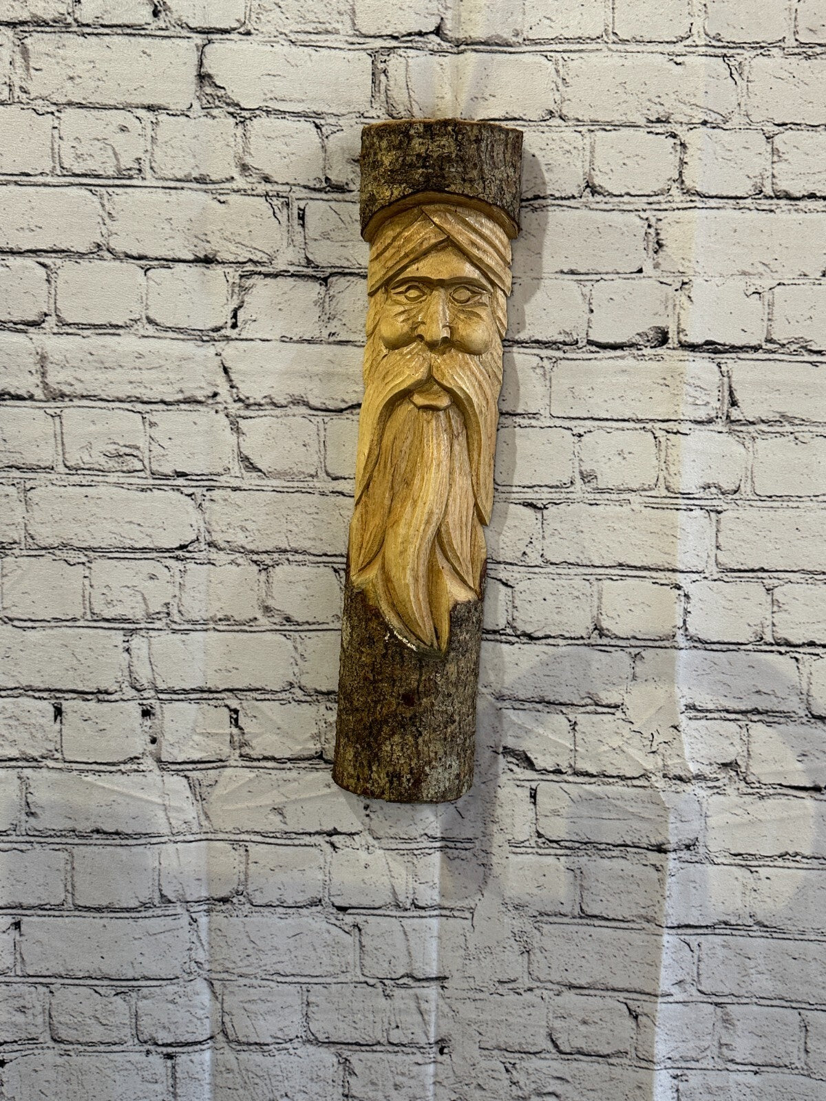 Forest Man Of The Woods 50cm Hand Carved Wizard Tree Trunk Wood Fairtrade