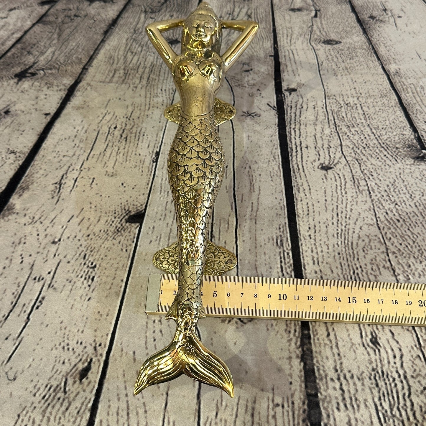 35cm Hindu God Mermaid Bronze Decorative Cabinet Drawer Cupboard Wardrobe Handle