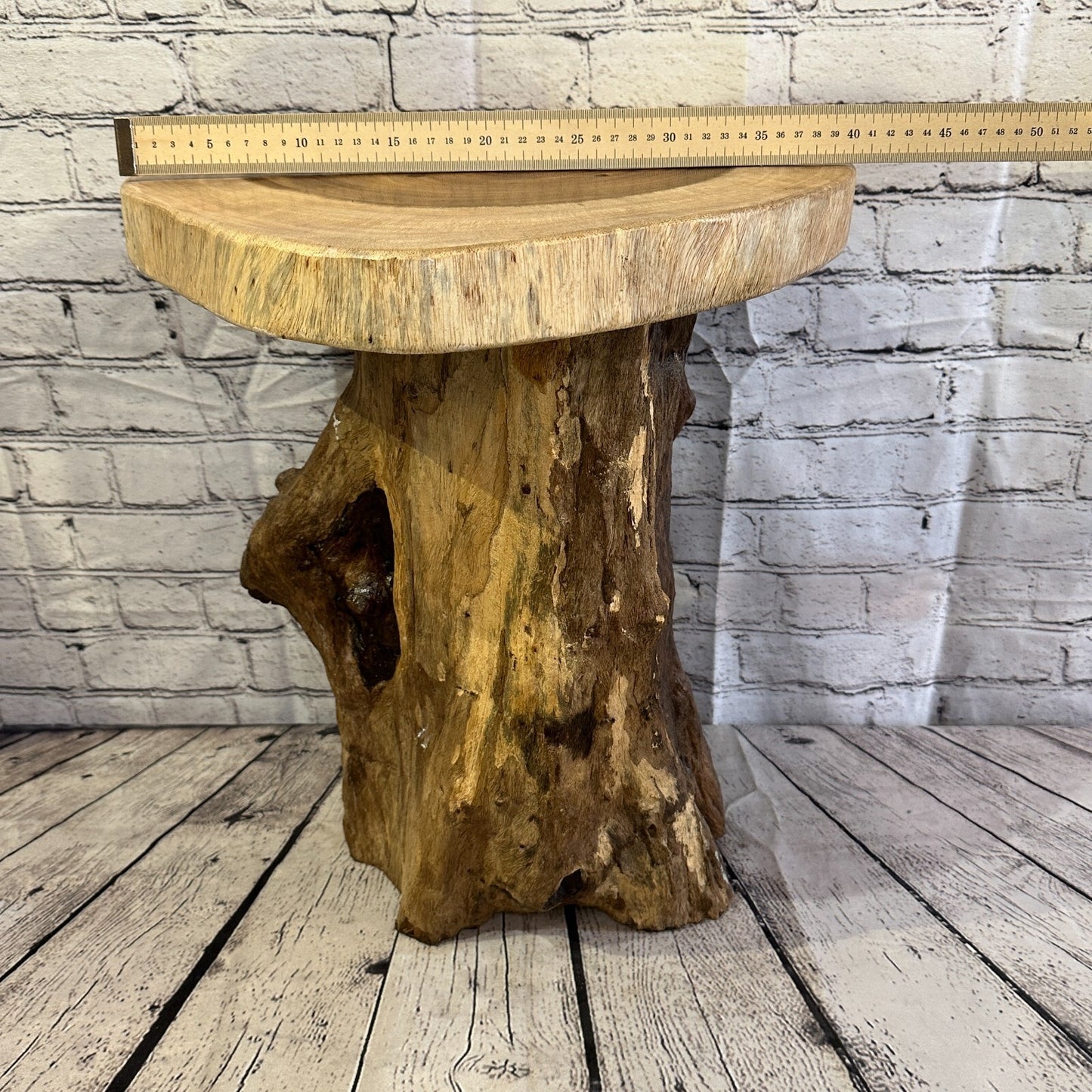 48cm x 40cm Teak Root Wood Mushroom Coffee Table Side Table Home Furniture No 1