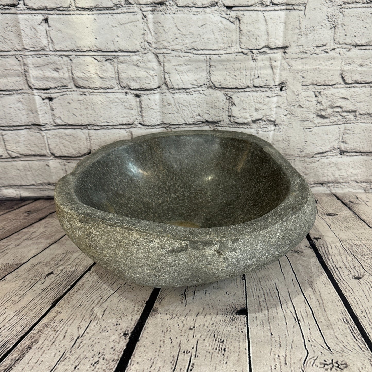 32cm x 29cm River Stone Sink Basin Bowl Natural for Bathroom Washroom Oval No 33