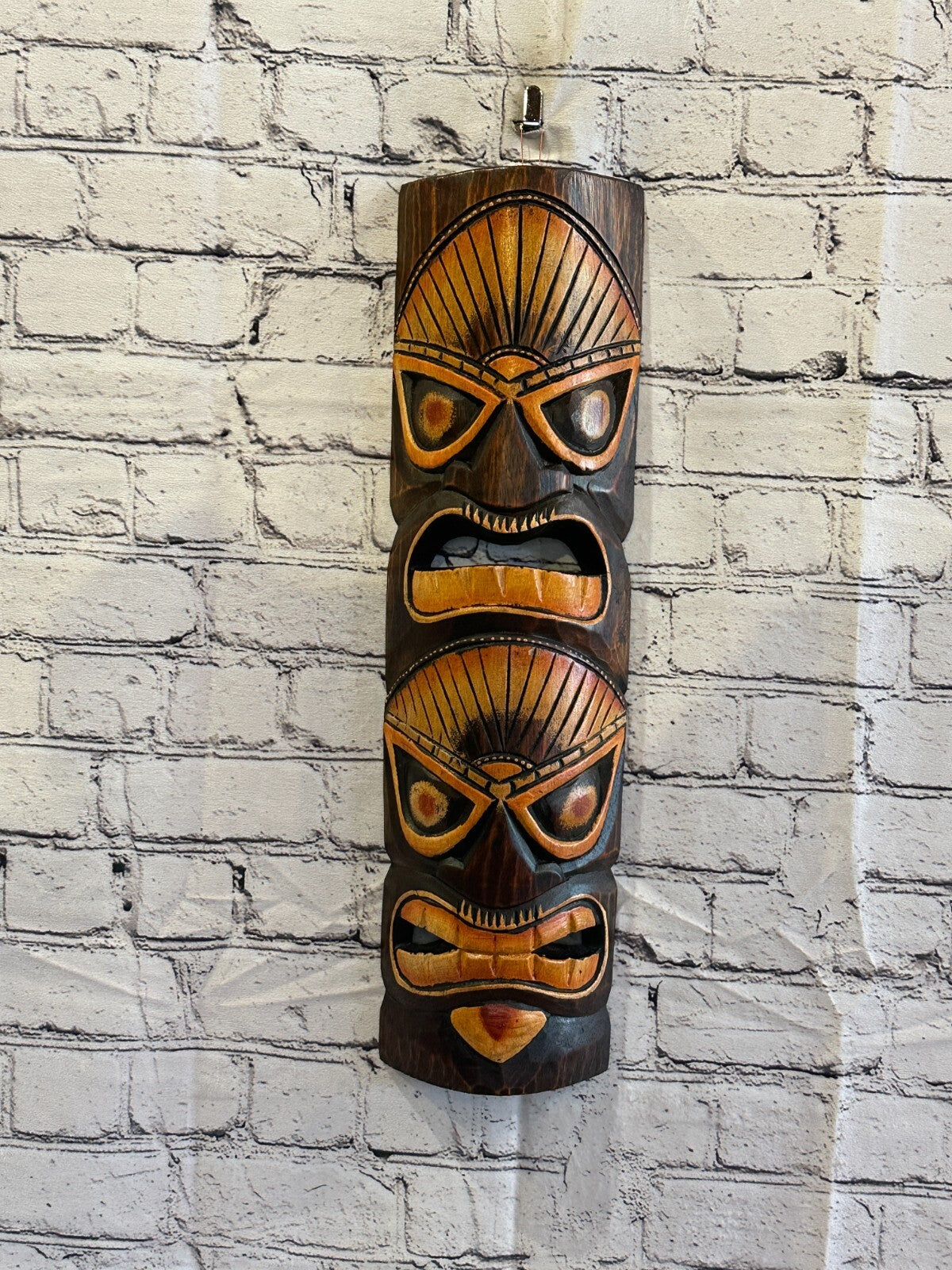 50cm Tiki Bar Mask Sign Decoration Wall Hanging Mask Wood Carving Design 2