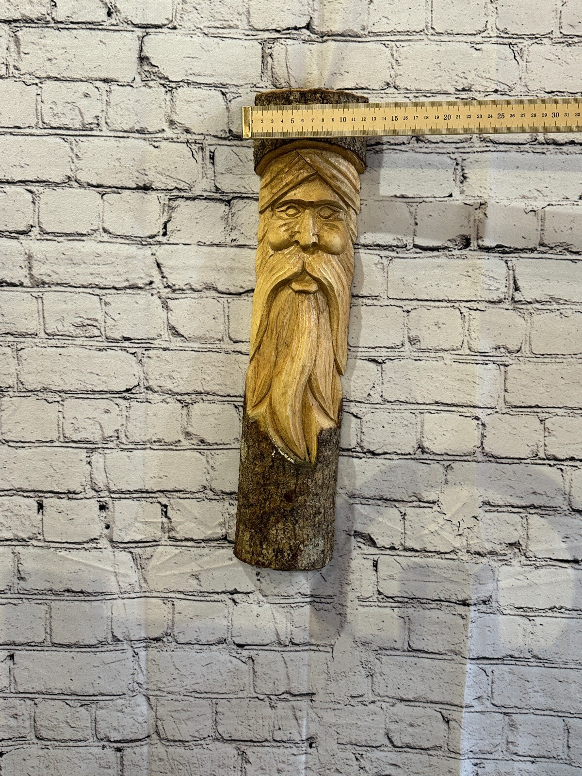 Forest Man Of The Woods 50cm Hand Carved Wizard Tree Trunk Wood Fairtrade