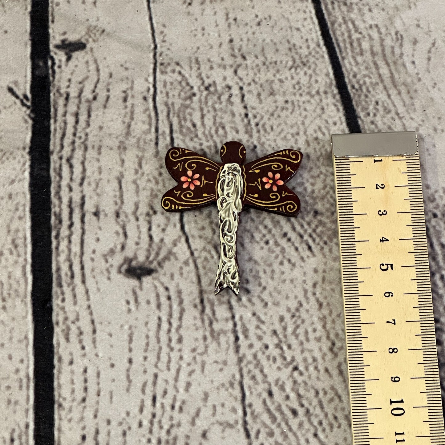 Dragonfly Wooden Animal Fridge Magnet Cartoon Magnetic Note Holder Novelty