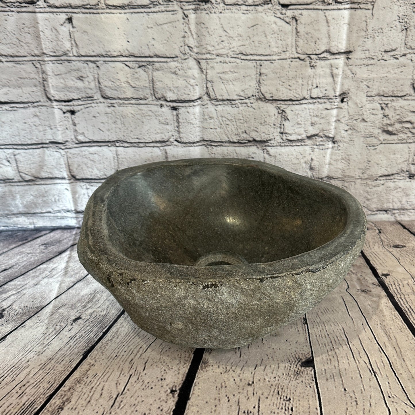 30cm x 25cm River Stone Sink Basin Bowl Natural for Bathroom Washroom Oval No 11