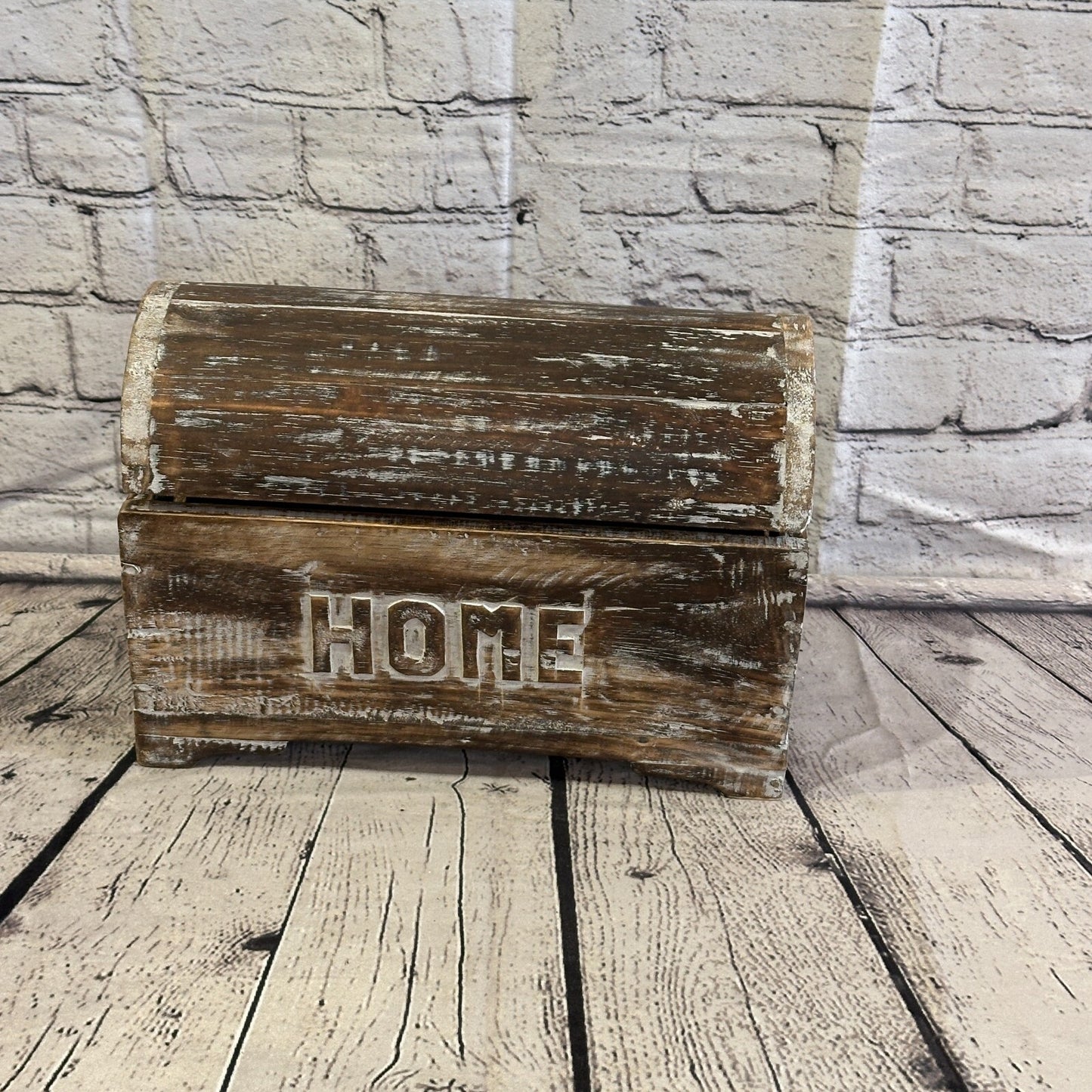 30cm x 20cm x 14cm Brown Home Wood Box Wooden Chest Storage Craft Handles Lid