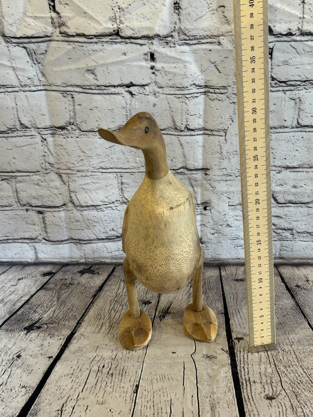 Looking Right 30cm Tall Wooden Hairy Duckling Baby Duck Bamboo Root Fairtrade