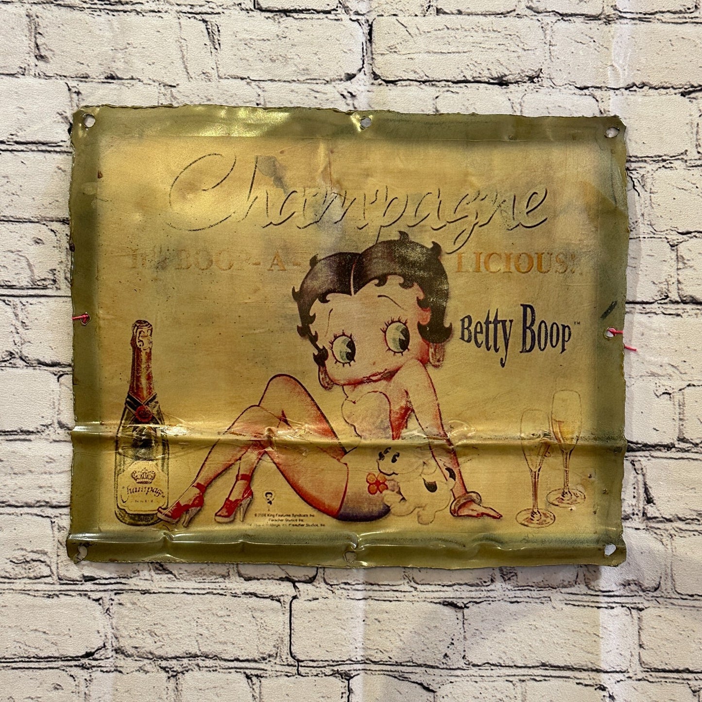 Betty Boop Drink Poster Advert Wall Plaque 42cm x 36cm Vintage Retro Tin Sign