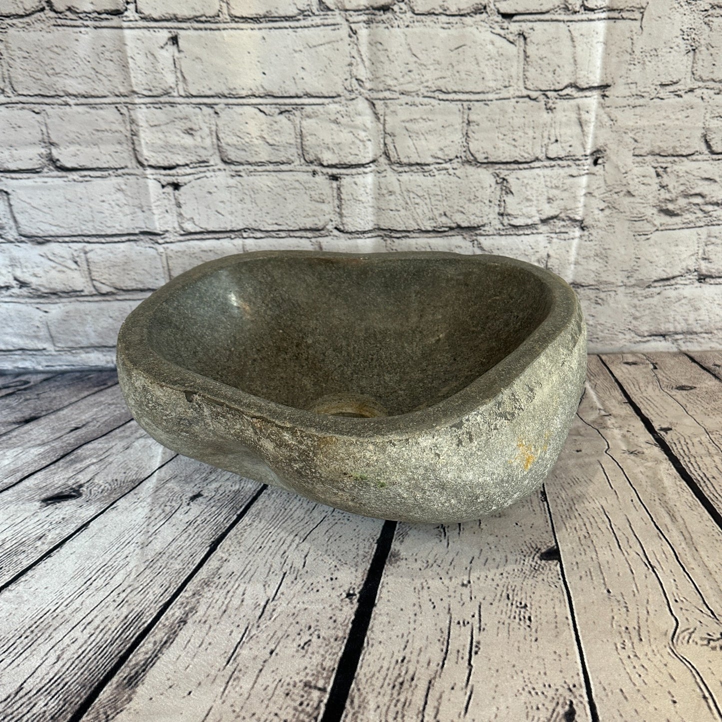 32cm x 27cm River Stone Sink Basin Bowl Natural for Bathroom Washroom Oval No 4