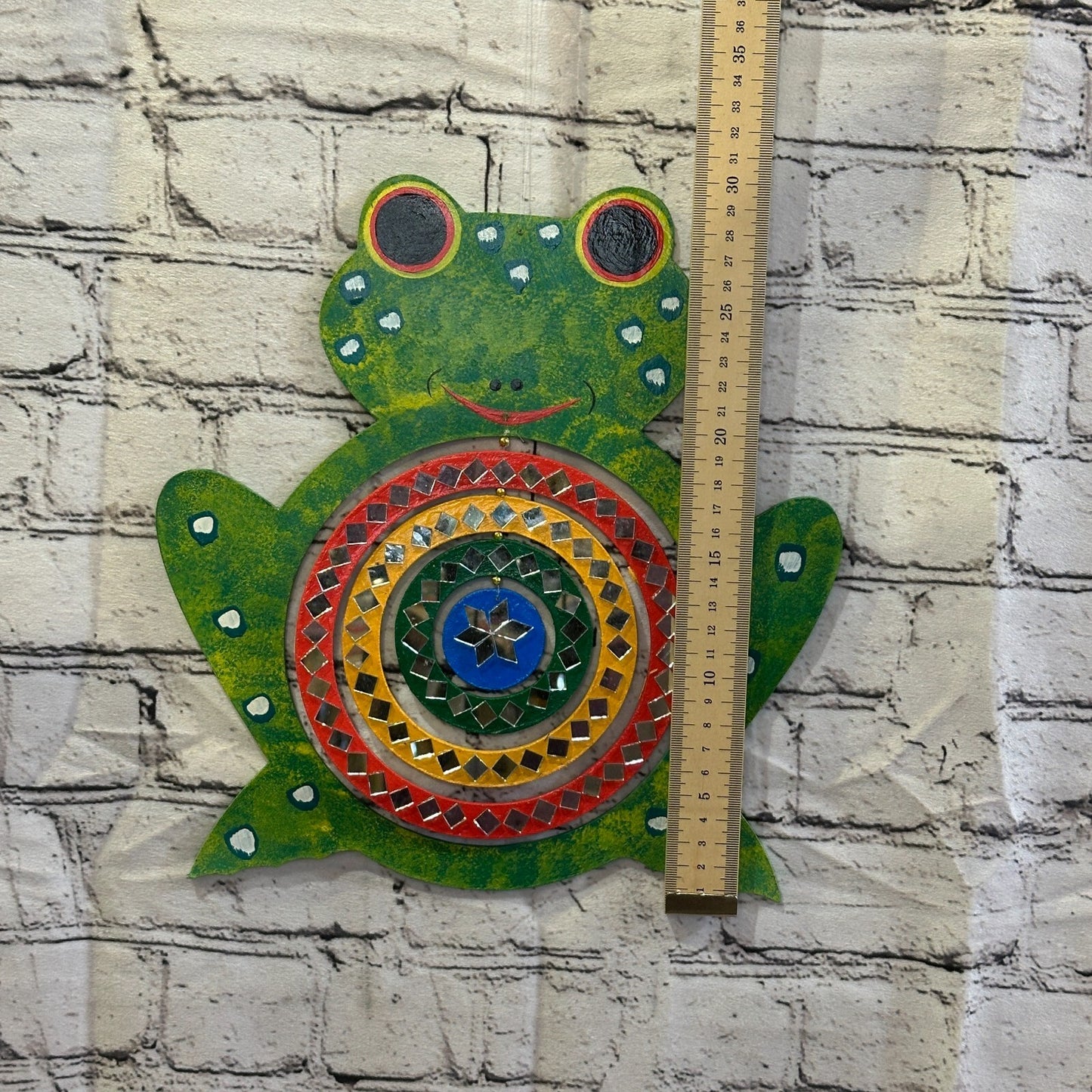 30cm Colourful Frog Hanging With Mirrors Window Suncatcher Beads Indoor Mobile