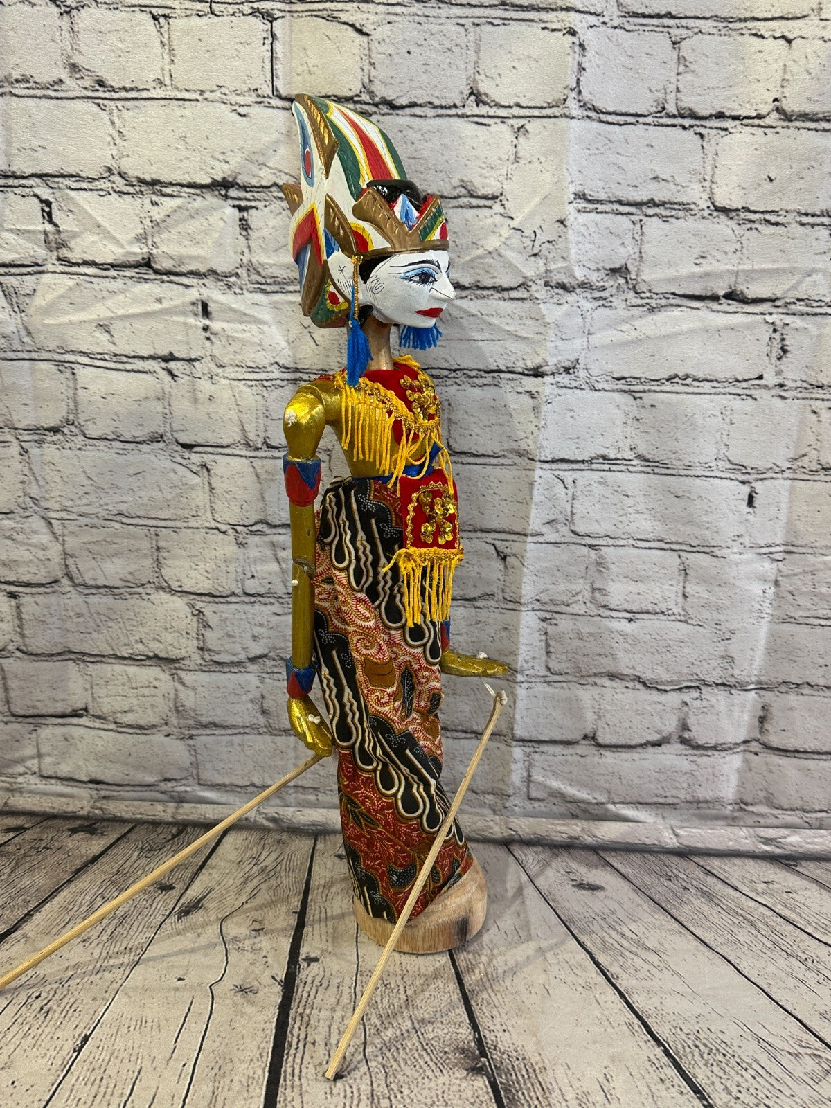 55cm Wayang Golek Traditional Stick Shadow Puppet Bali Java Indonesia Design 4